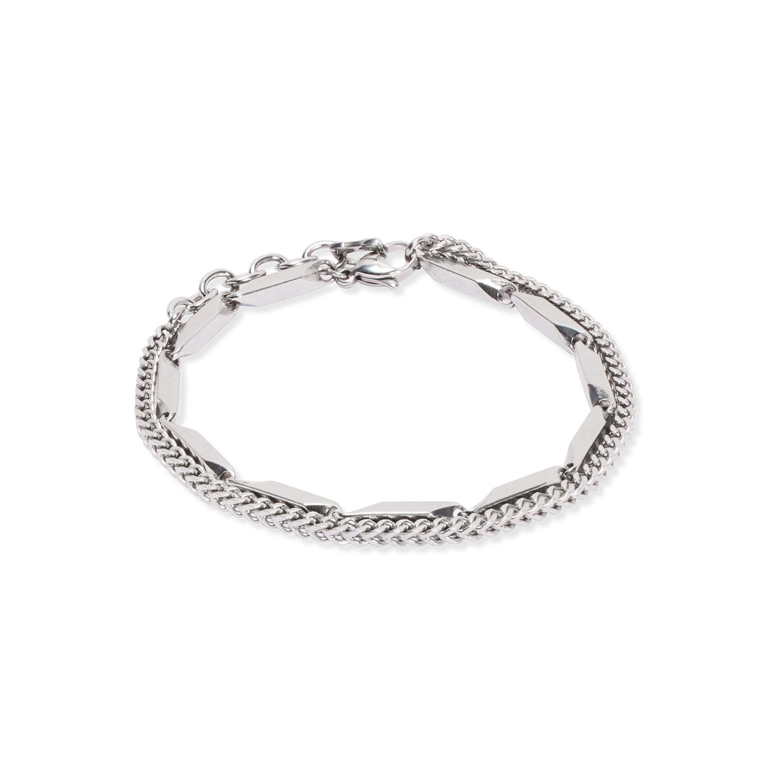 COEUR DE LION Armband Schmuck Geschenk Edelstahl Twisted Layers Würfelkette
