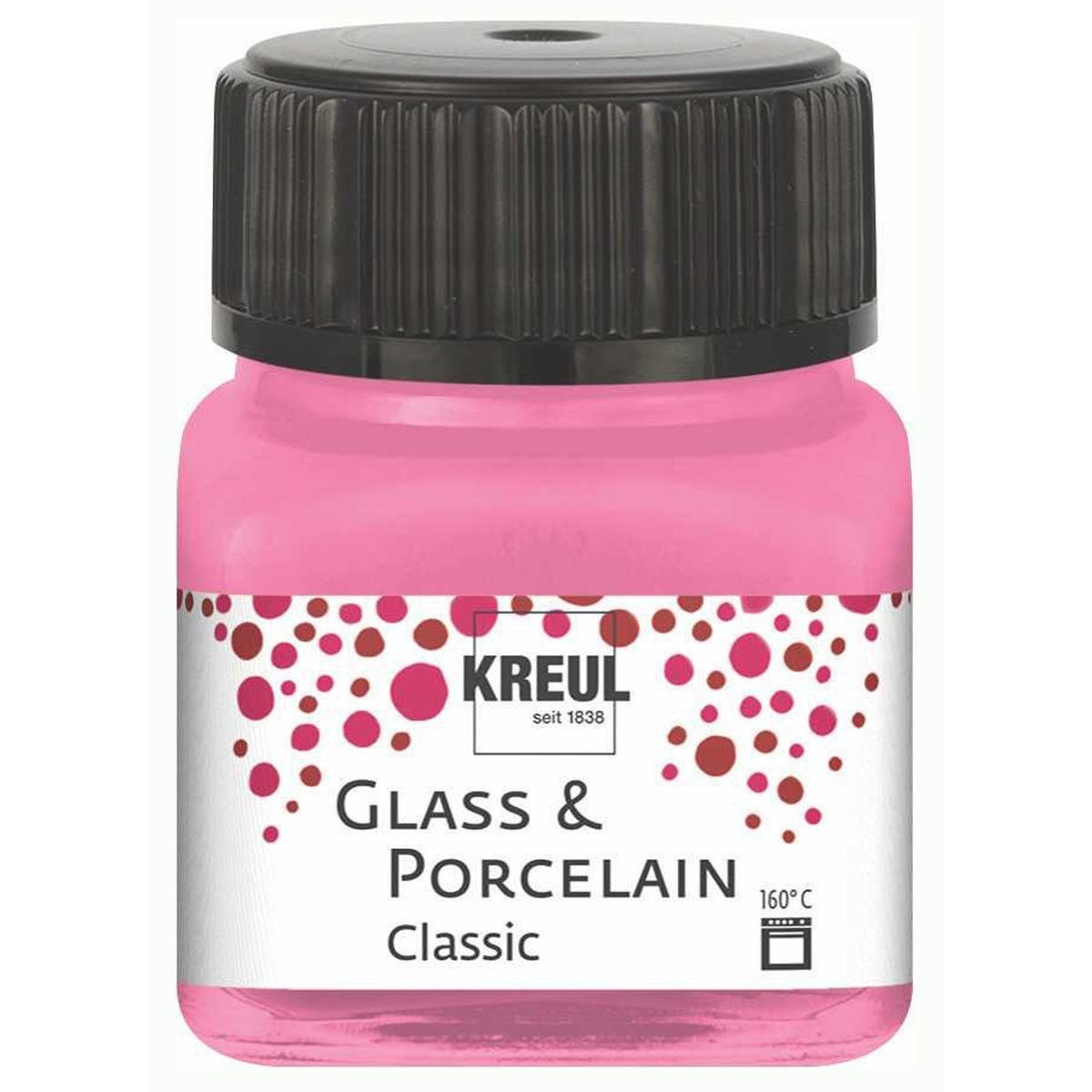 C. KREUL Porzellanfarbe KREUL Glass & Porcelain Farbe Classic rosa 20ml Glas