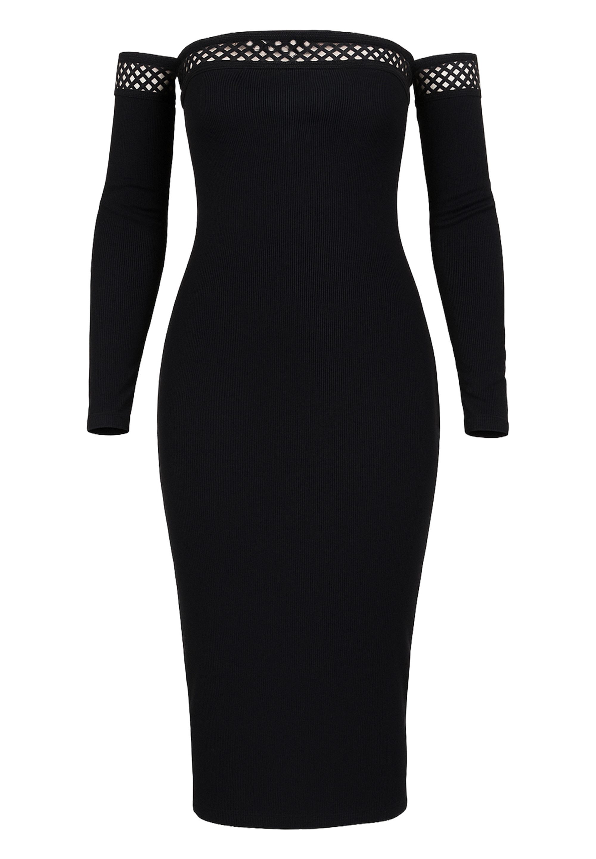 Goddiva Midikleid Boobtube Ribbed Midi Dress With Split knielang günstig online kaufen