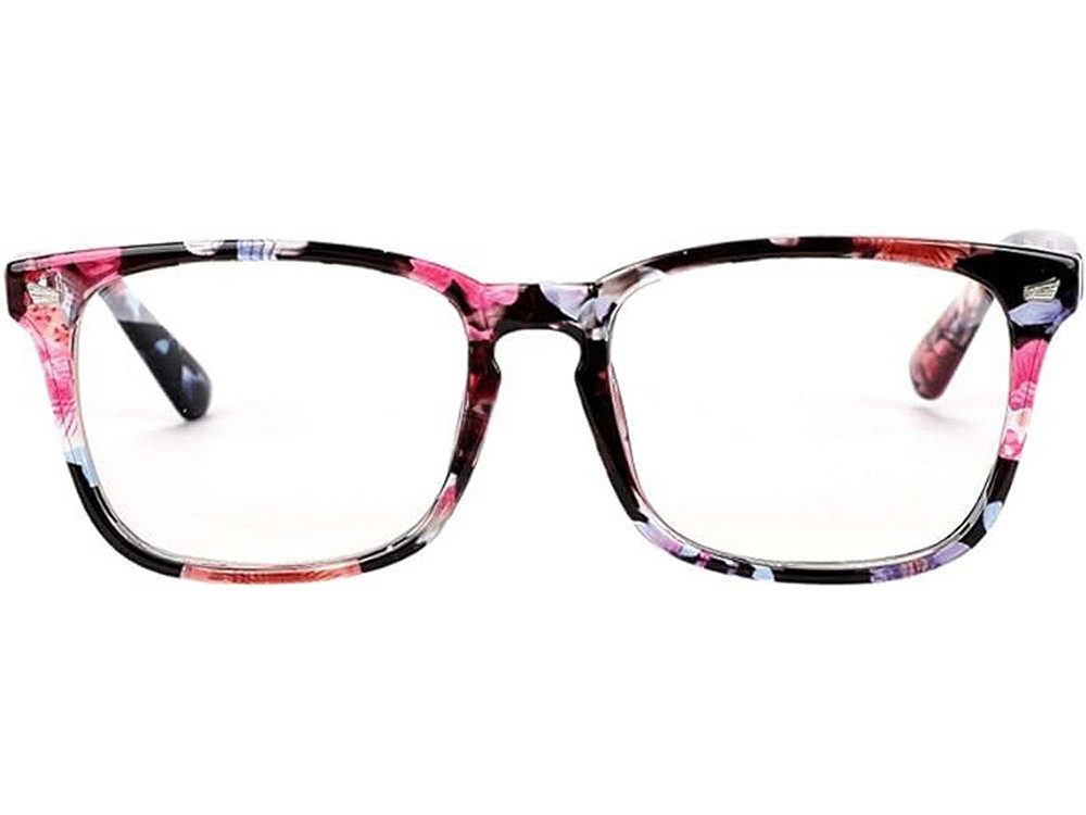 FIDDY Brillengestell Brillefassung Ohne Stärke Brille Unisex Nerdbrille Nerd Klar