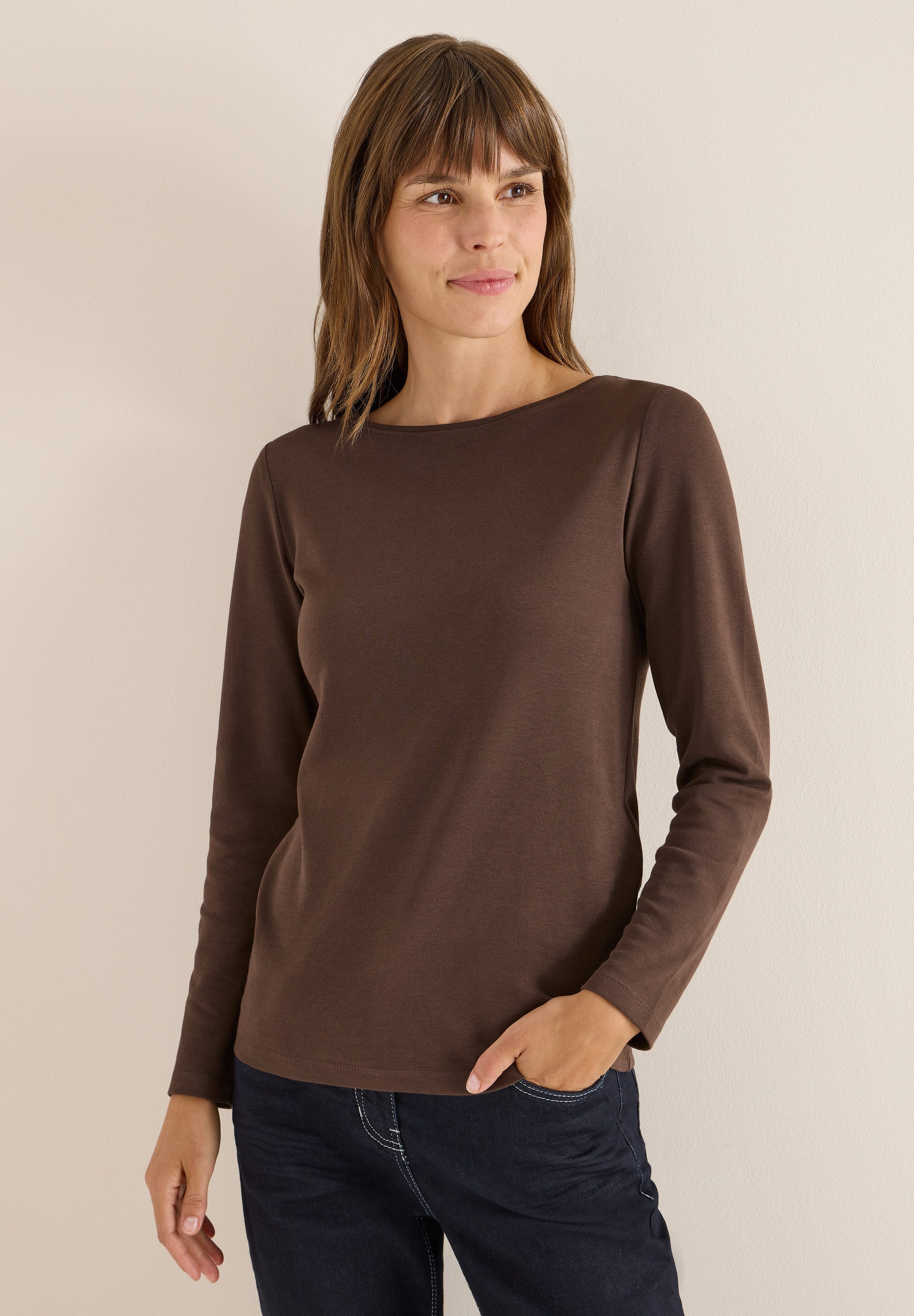 CECIL Langarmshirt aus reiner Baumwolle günstig online kaufen