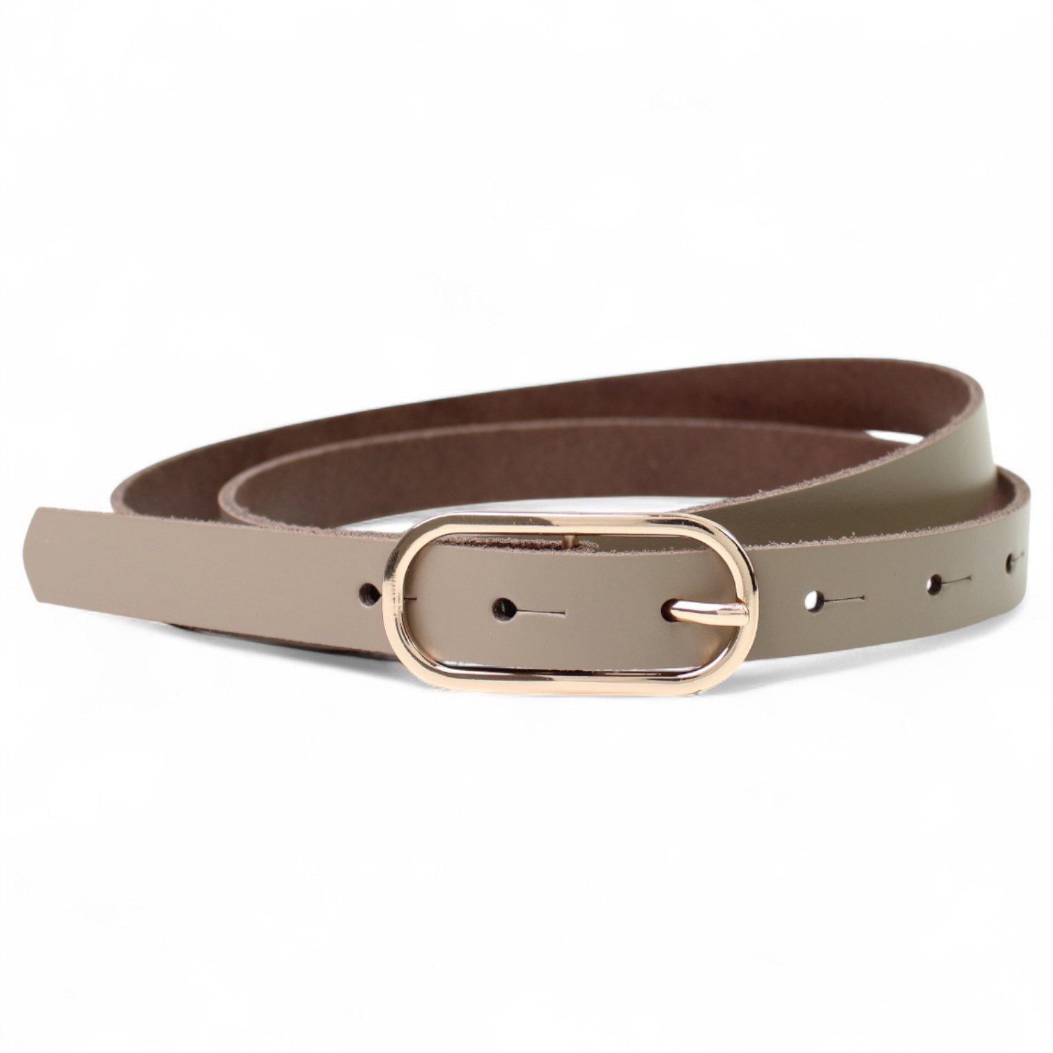FRONHOFER Taillengürtel Damen Rindleder schmal (1-St) 2 cm, vergoldet, für Jeans