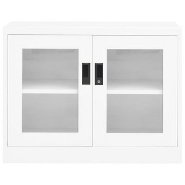 vidaXL Kleiderschrank Büroschrank Weiß 90x40x70 cm Stahl