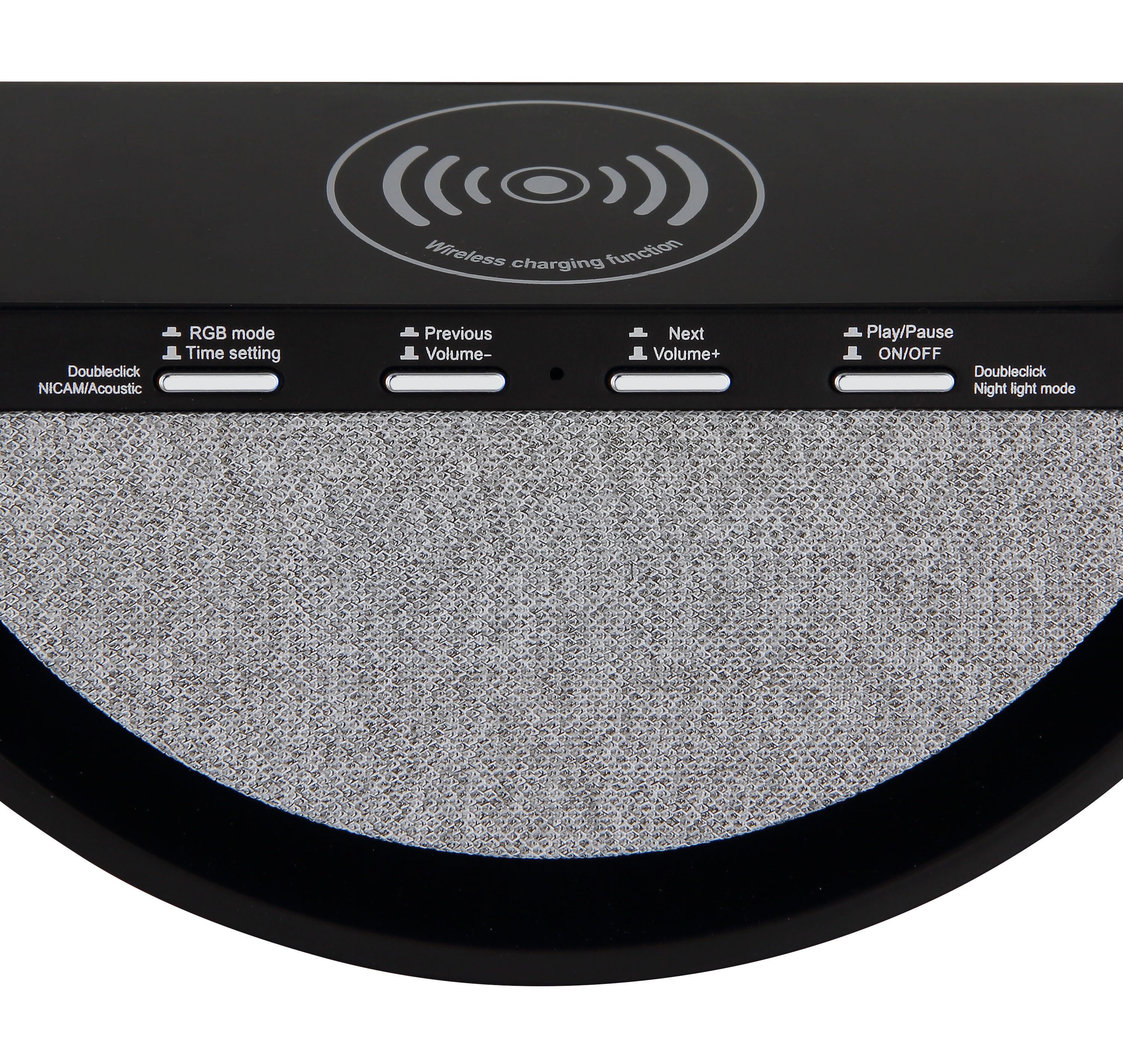 GLOBO LIGHTING Tischleuchte SOUNDRA, LED fest integriert, RGB Tischleuchte mit Touchdimmer, Bluetooth & Akku, USB-C