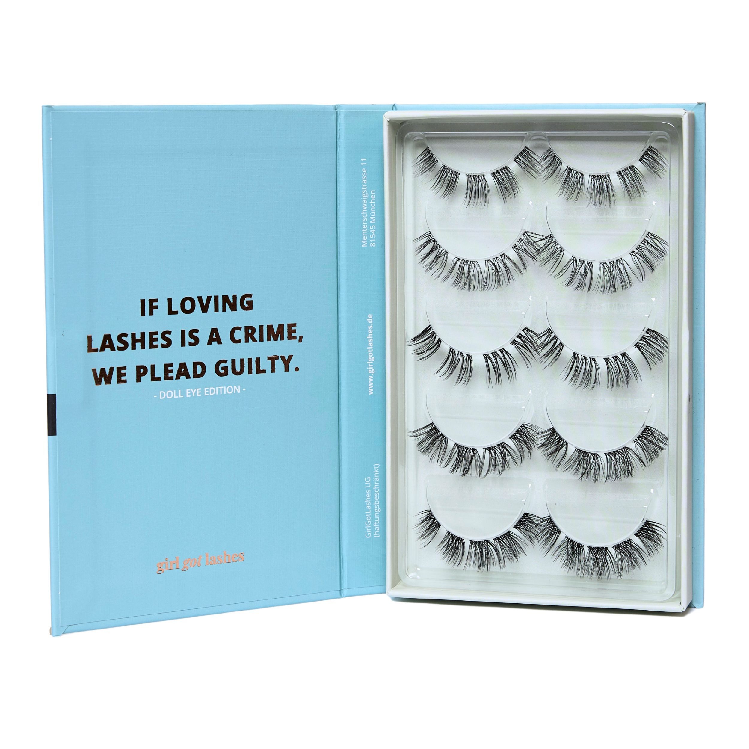 GirlGotLashes Bandwimpern GirlGotLashes DIY Wimpernverlängerung für Zuhause 5 Wimpernpaare, 5-7 Tage Haltbarkeit, besonders vielfältige Looks