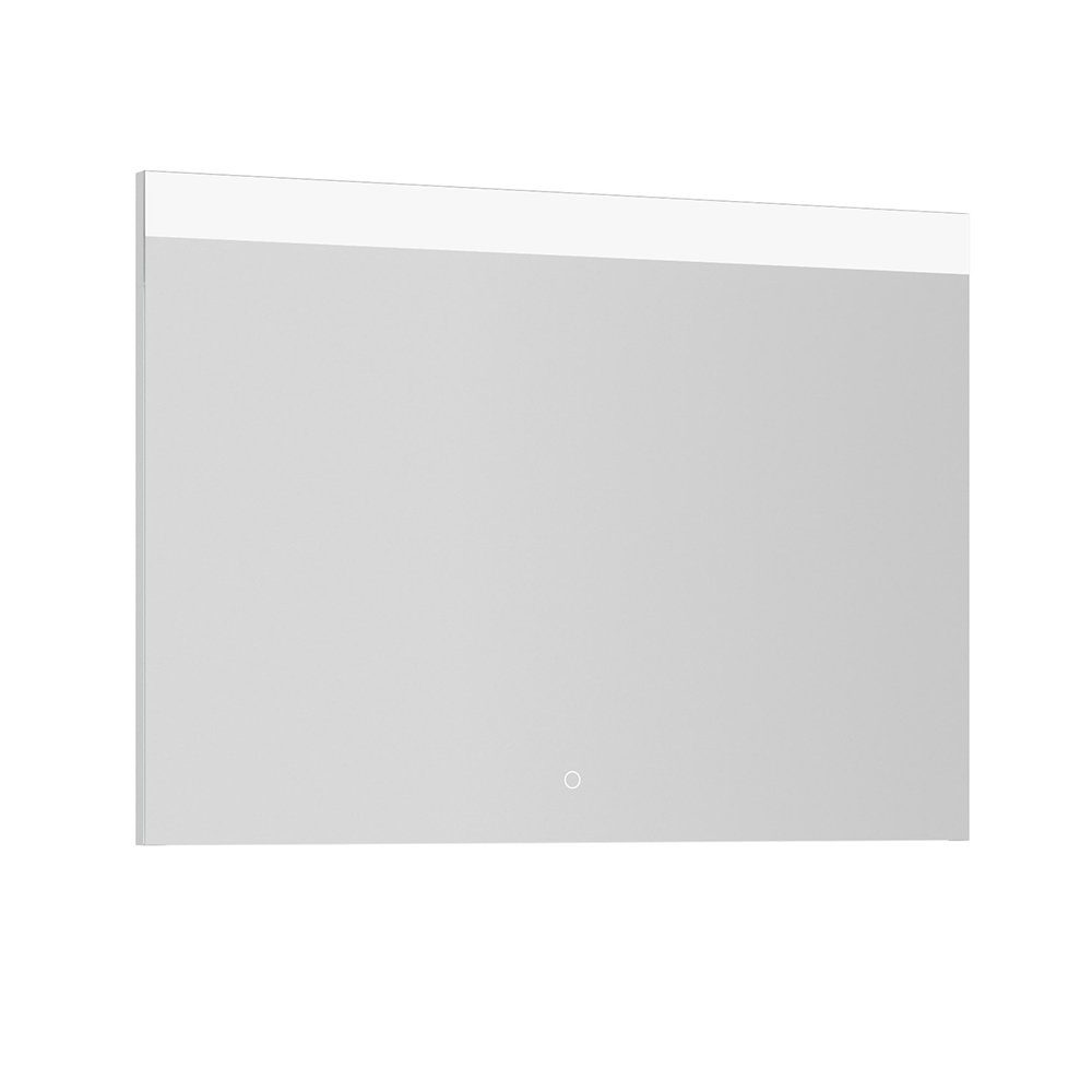 Lomadox Badspiegel PALERMO-136-GREY, Badezimmer Spiegel mit LED Beleuchtung, B/H/T ca. 100/72/2,5 cm
