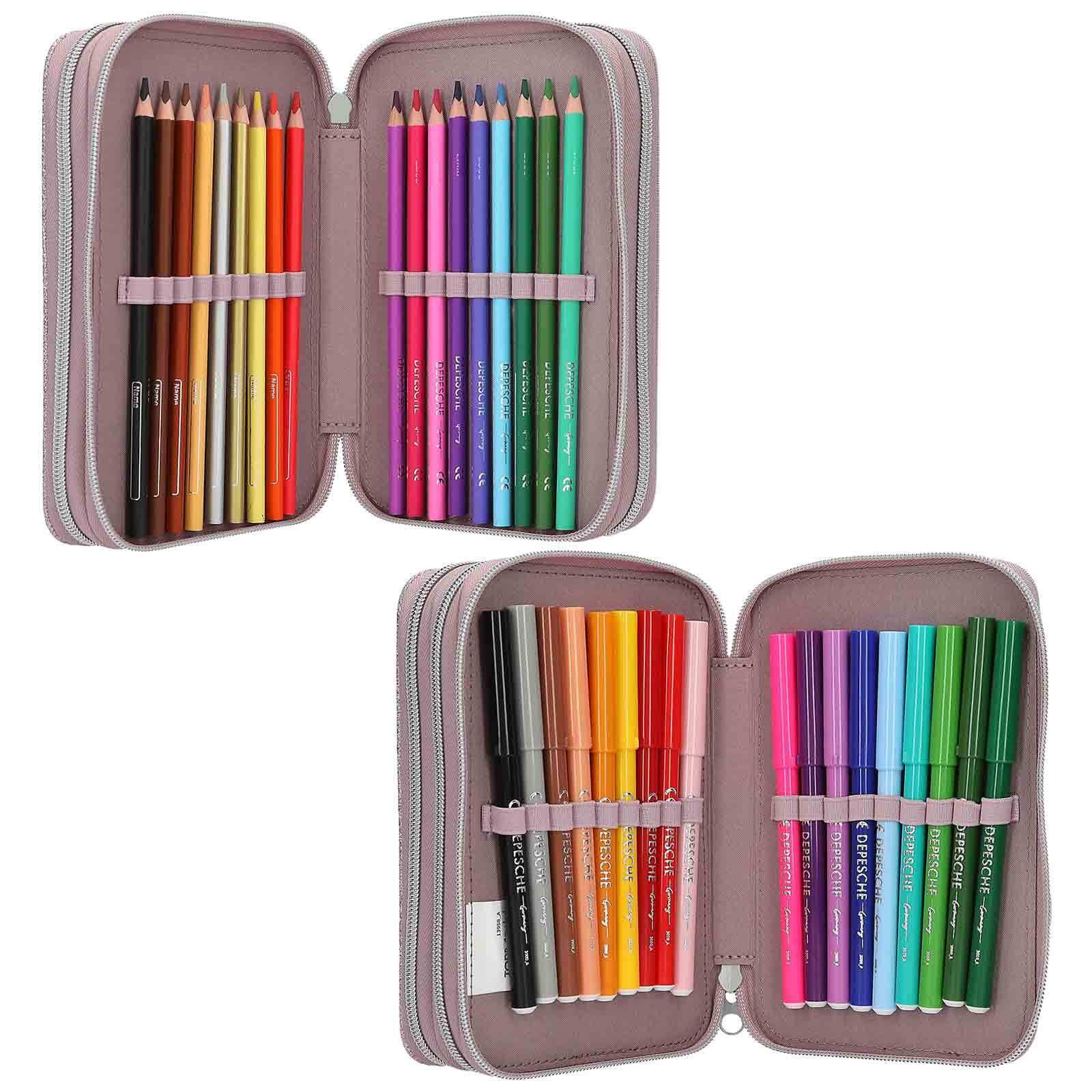 Depesche Kinderrucksack TOPModel Schul-Set BLOOMING KITTY 2er Set (1x Schulrucksack, 1x Federmäppchen, 2-tlg)