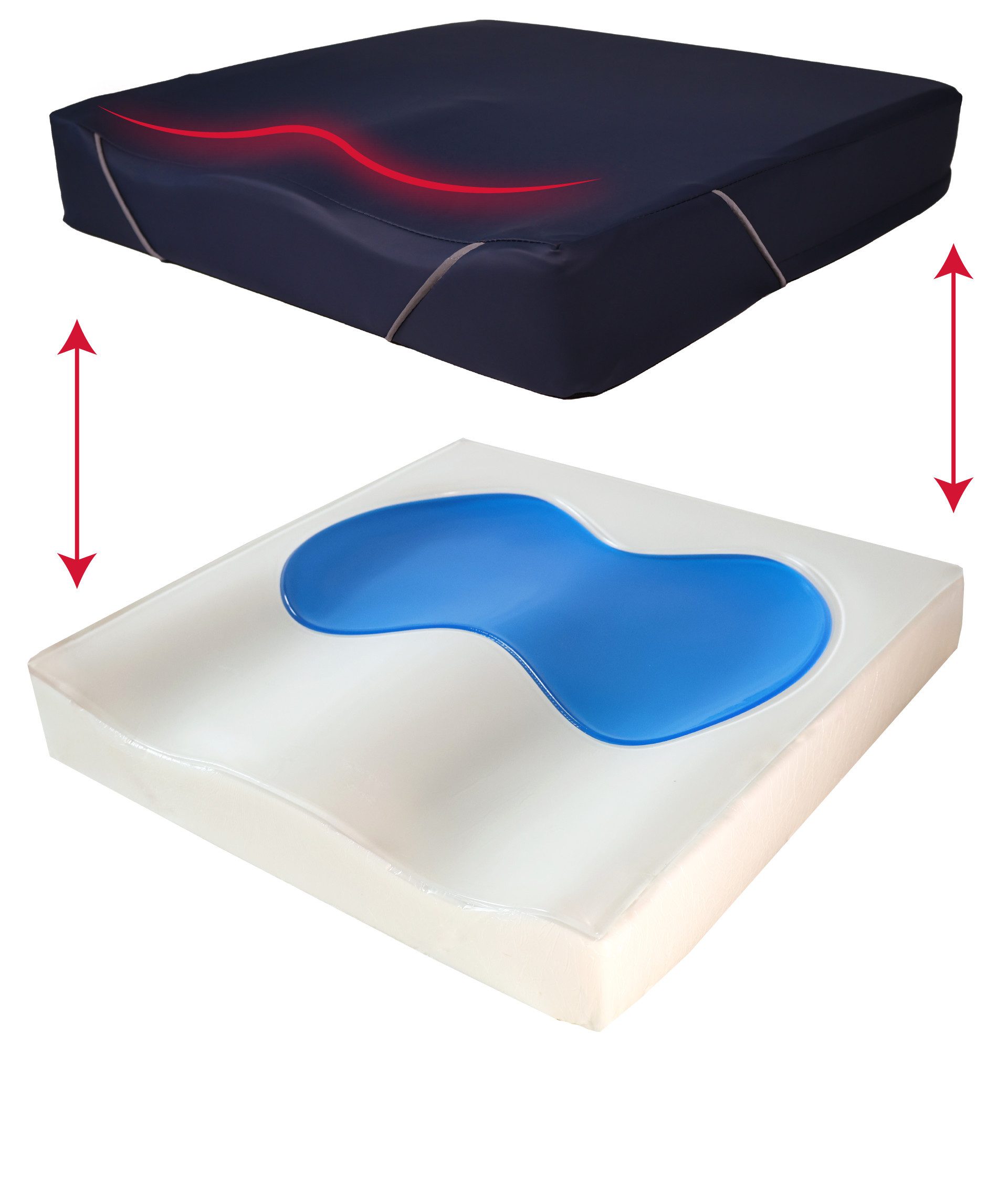 Antar Sitzkissen Antidekubitus Gel-Schaum-Sitzkissen Schutz gegen Druckgeschwüre