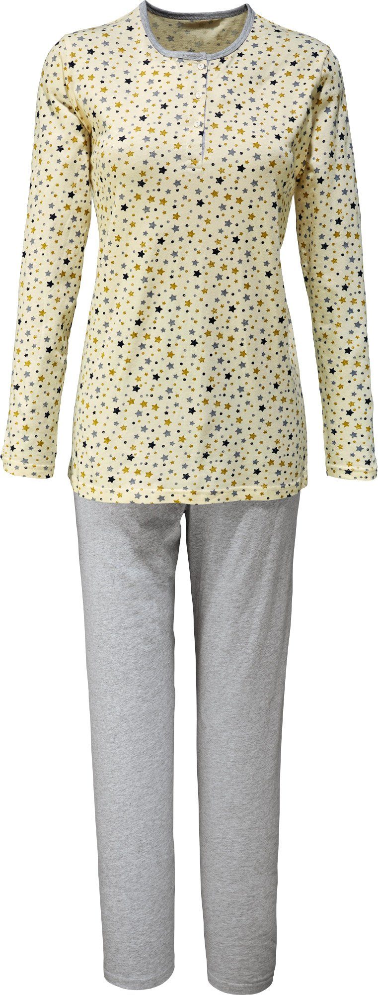 Single-Jersey Müller Damen-Schlafanzug gemustert Pyjama Erwin