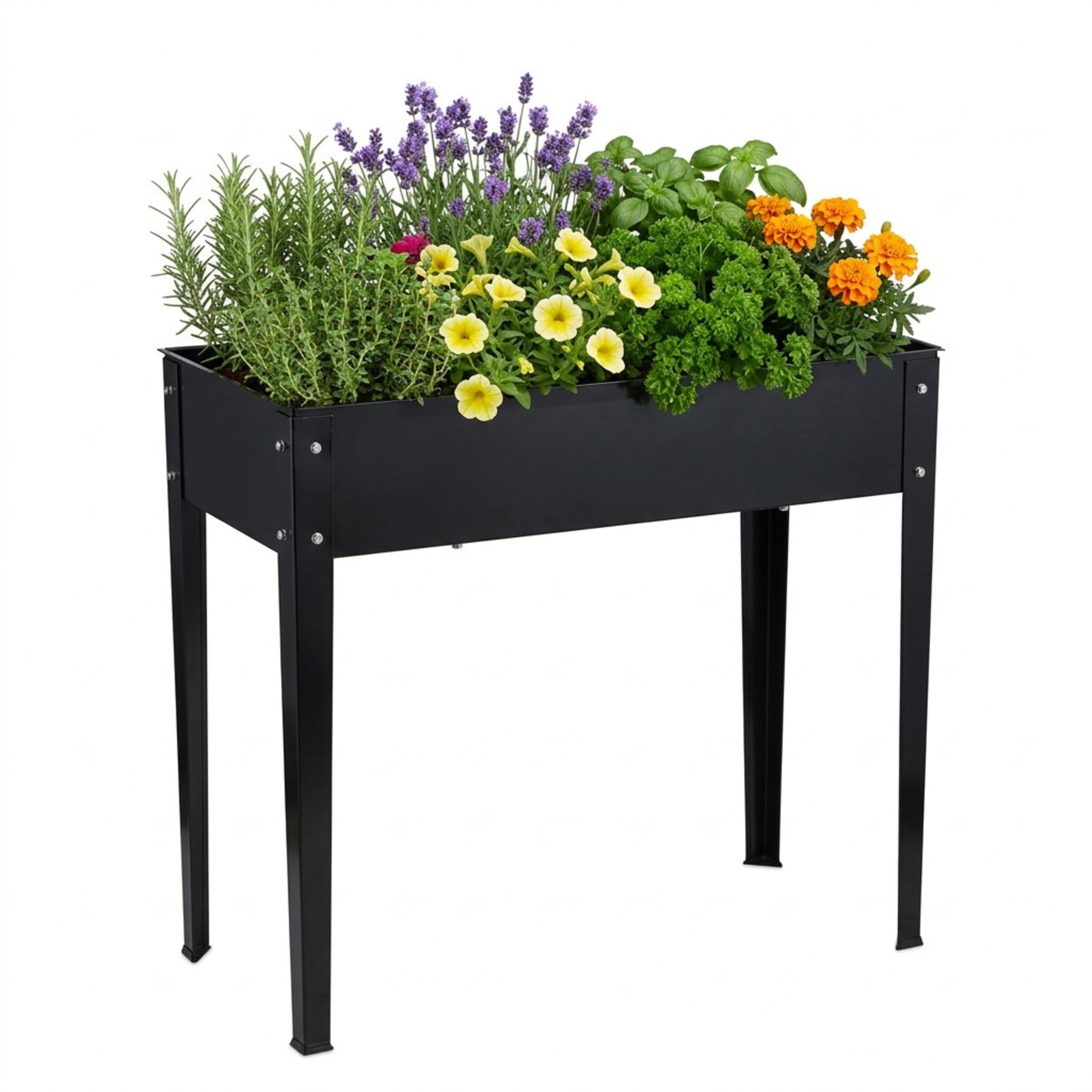 relaxdays Hochbeet aus Stahl, schwarz