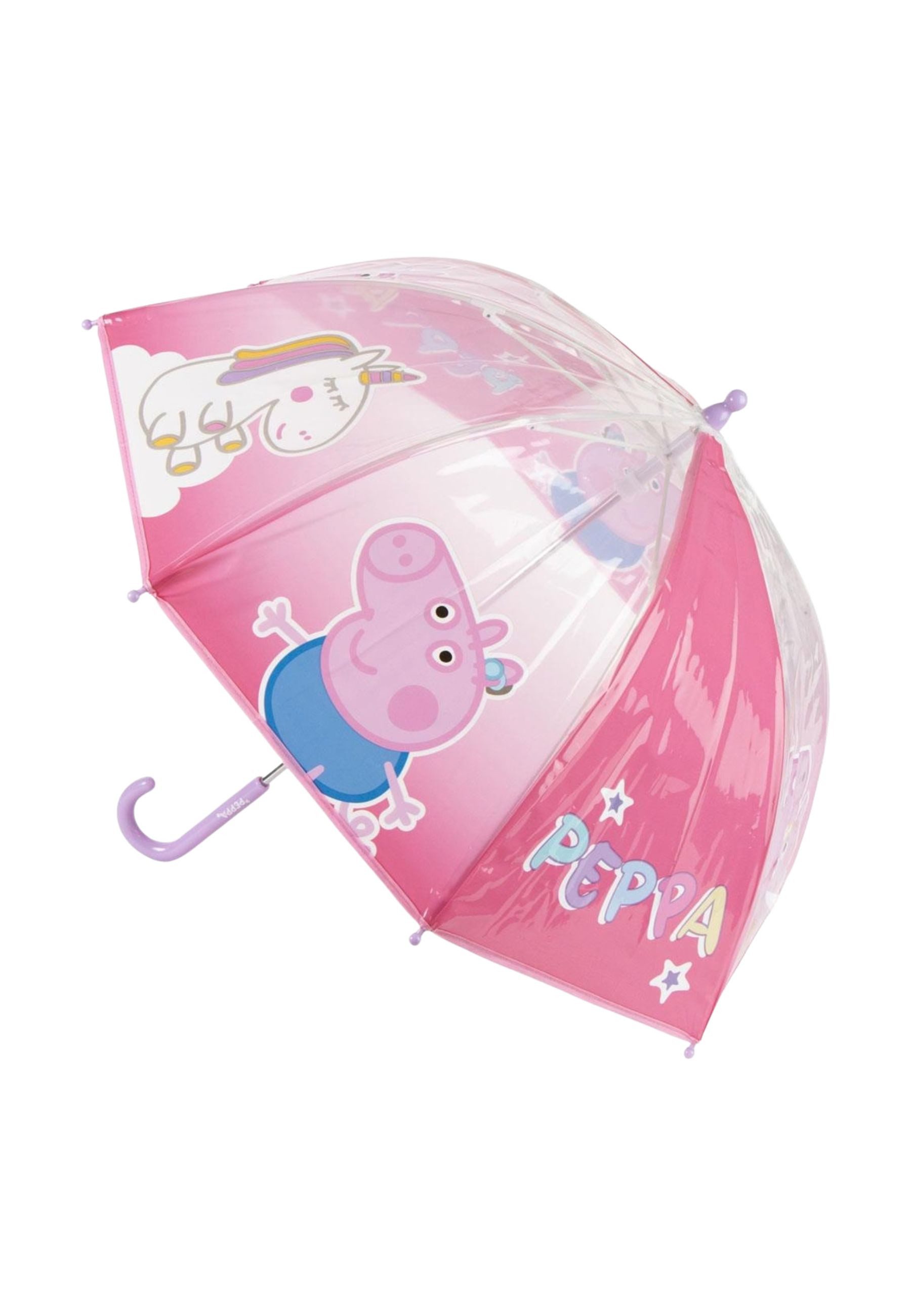 Disney Taschenregenschirm Kinder Peppa Pig Regenschirm Transparent 45 cm