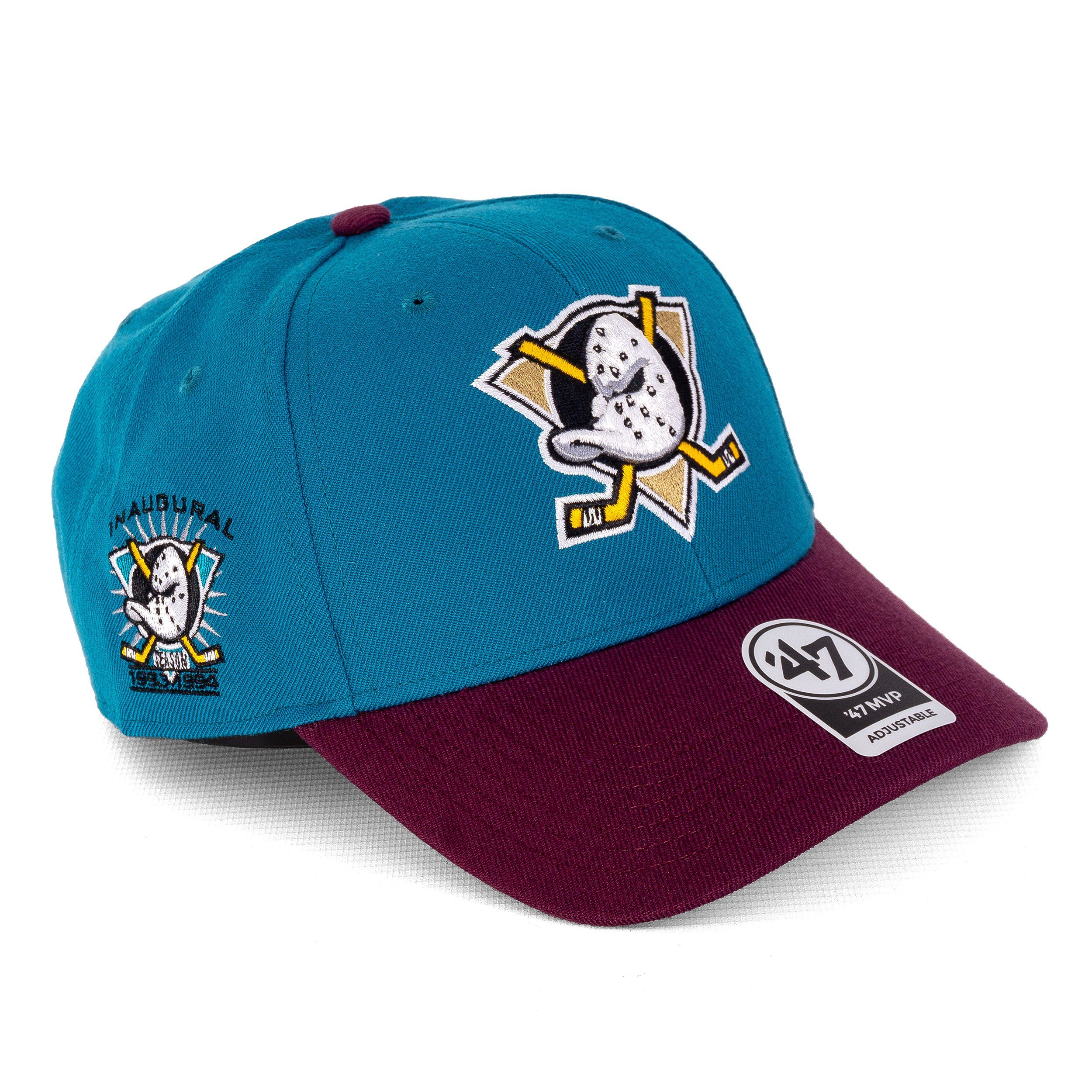Anaheim Ducks Brand Brand Baseball Cap bordo Cap Snapback '47 '47 teal
