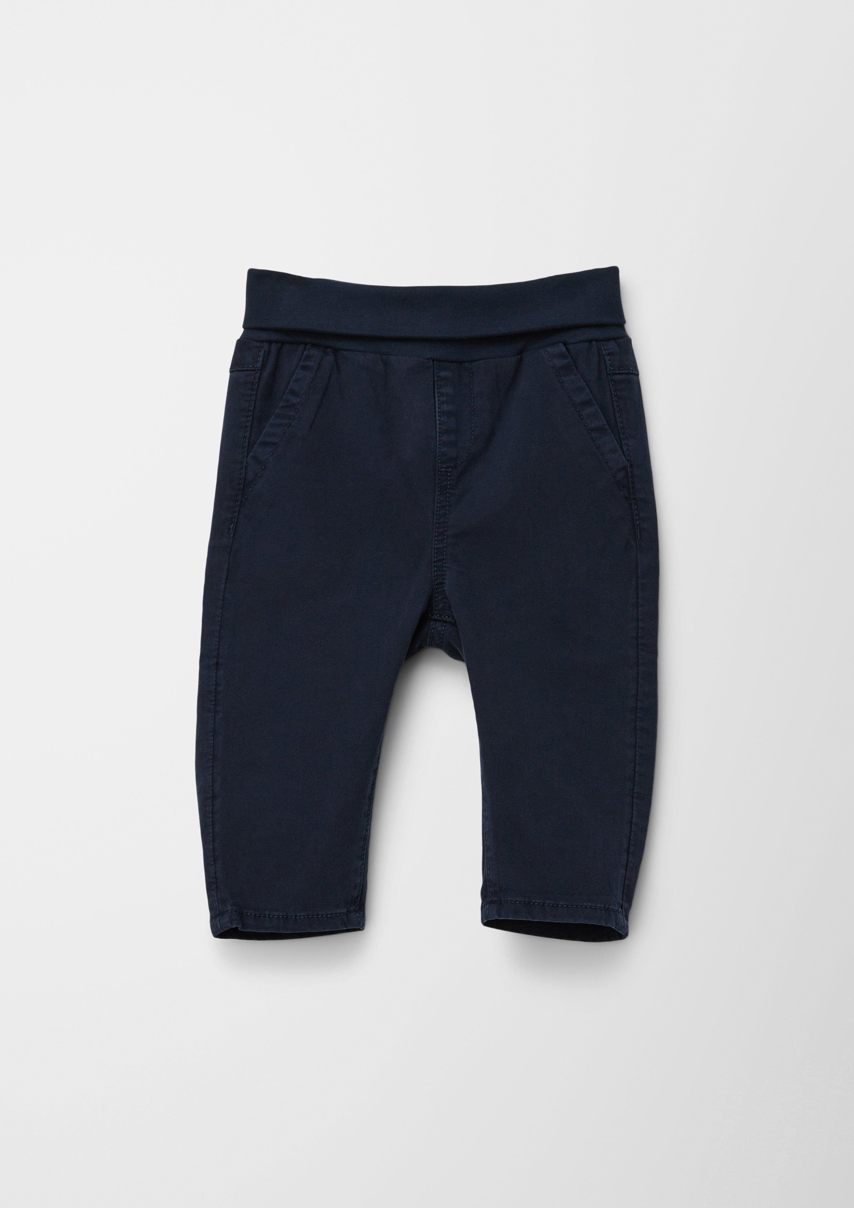 Stoffhose Chino aus Garment s.Oliver navy Dye Baumwolltwill