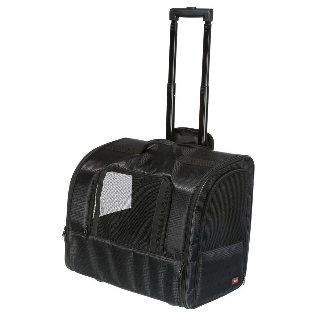 TRIXIE Hunde-Transportbox Trolley Elegance - schwarz - 45 × 41 × 31 cm