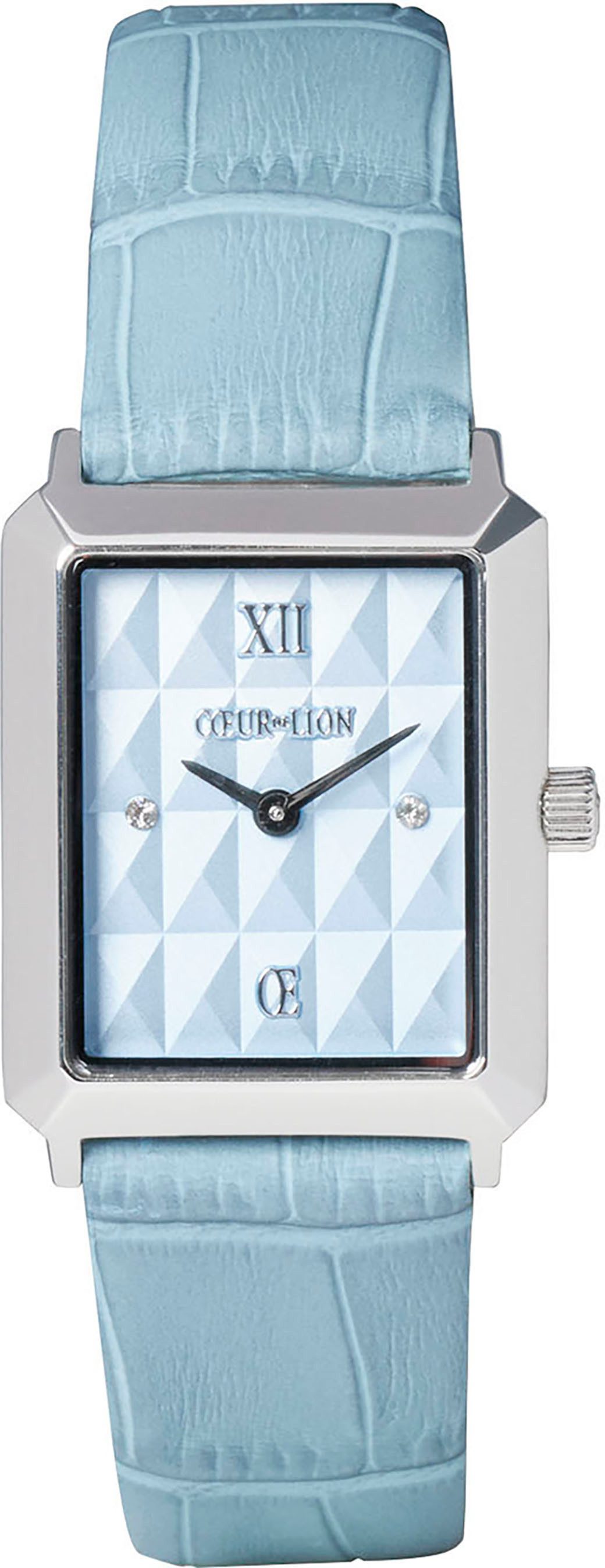 COEUR DE LION Quarzuhr 7670/71-0741, Armbanduhr, Damenuhr, Lederarmband, analog, Swarovski®-Kristalle