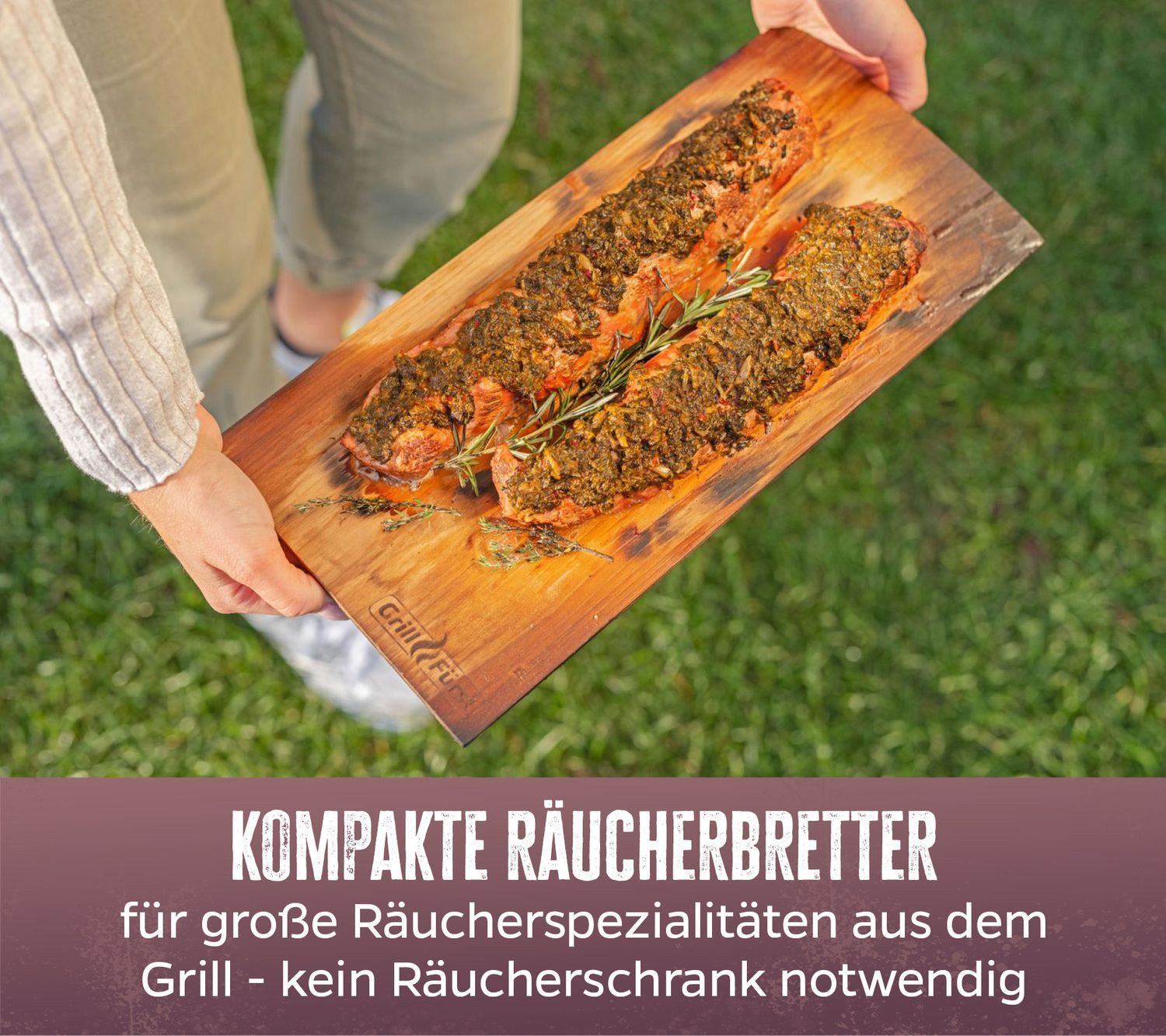 Grillfürst Räucherbrett Grillfürst Räucherbretter Zeder XL 40 x 19,5 x 1,1 cm 2er Set