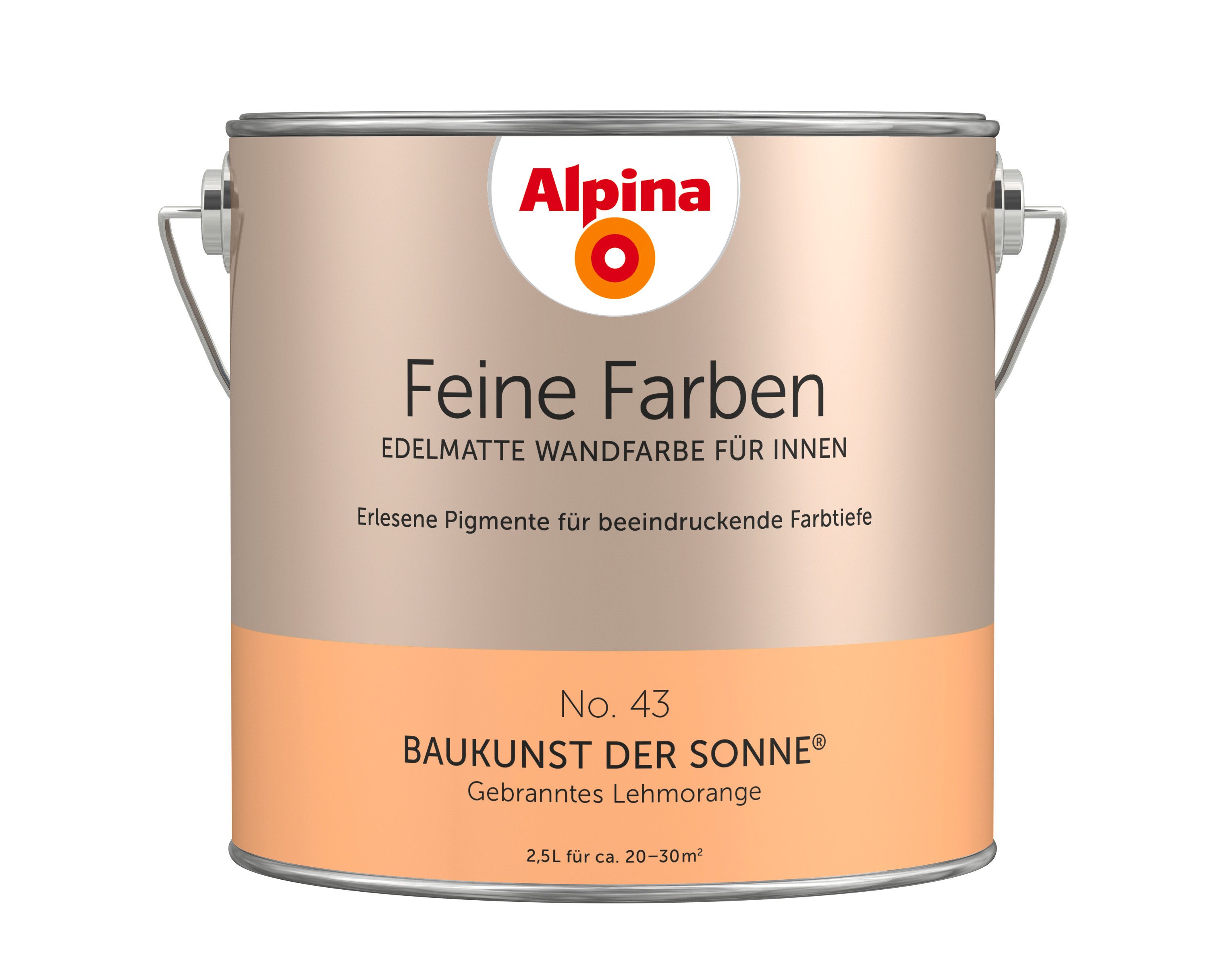 Wandfarbe Alpina Feine Farben edelmatt 2,5 Liter - Farbfamilie Gelb