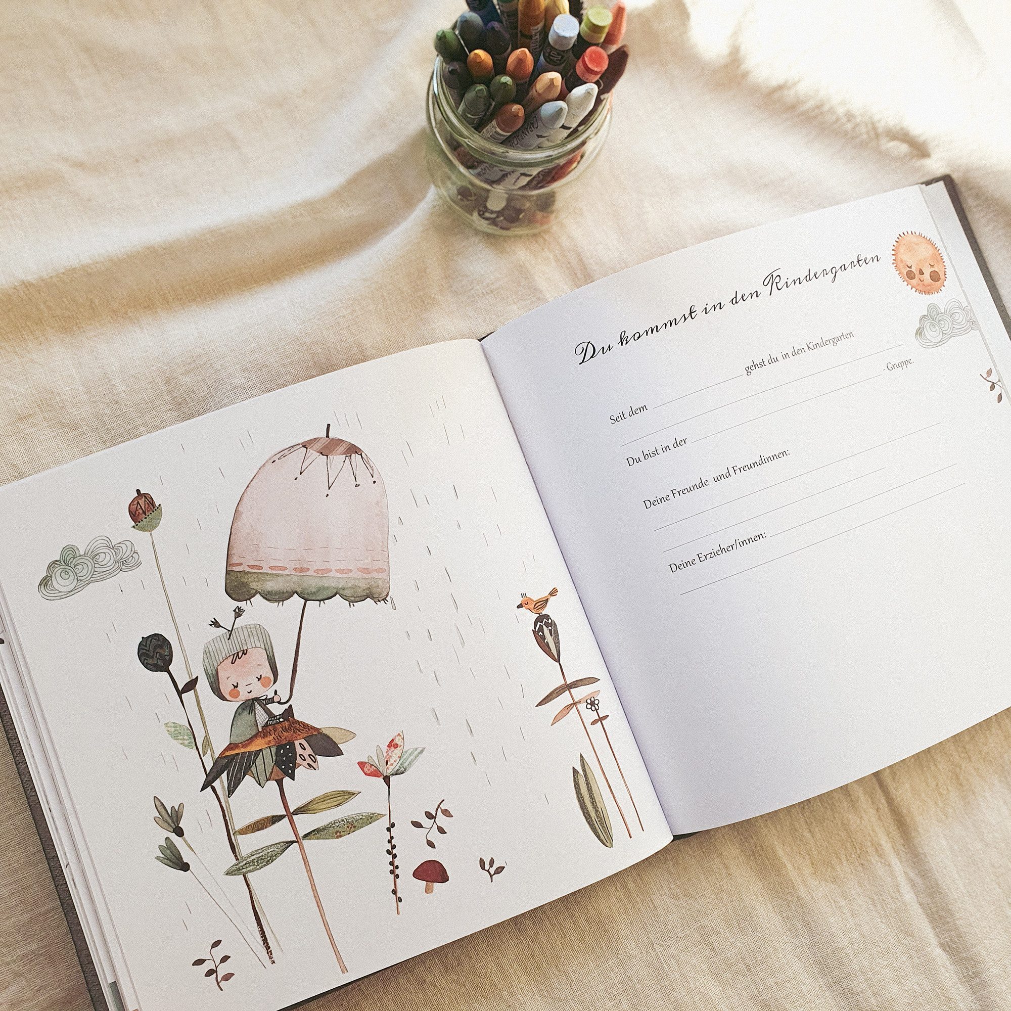 Pipapier Notizbuch Enkelkindalbum "Unser Enkelkind" Erinnerungsbuch, Geschenk Großeltern Pipapier, Geschenk für Großeltern