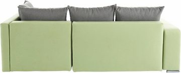 COLLECTION AB Ecksofa John L-Form, mit Bettfunktion, Bettkasten und Regalarmteil