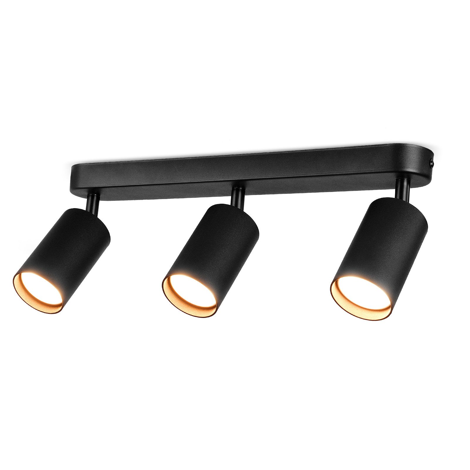 STANBOW Deckenstrahler LED-Deckenstrahler 1/3 Fassung GU10 Deckenleuchte 350° drehbar, ohne Leuchtmittel, Warmweiß, Tageslichtweiß, Einfache Installation,warmweiß,2 Befestigungsmöglichkeiten, Büro 2St.