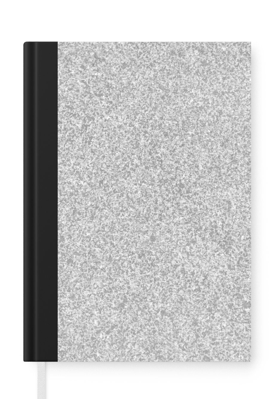 Haushaltsbuch Merkzettel, 98 Granit Notizbuch Tagebuch, - MuchoWow Design, Notizheft, A5, Grau - Struktur Journal, - Seiten,