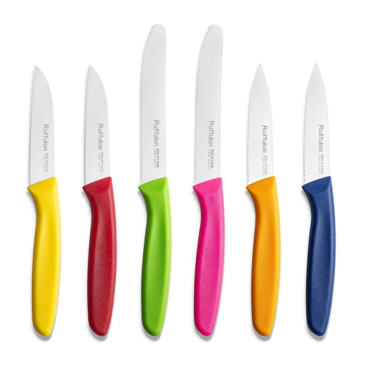 LuxusKollektion Messer-Set Obstmesser & Gemüsemesser Set 6-tlg Bunt