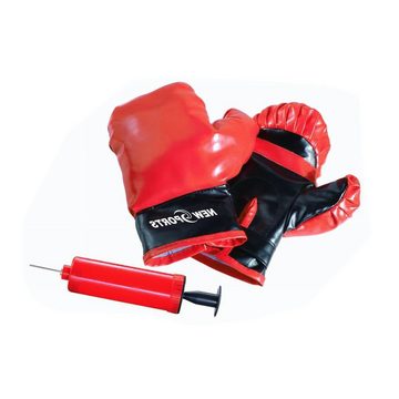 Melko Standboxball Boxbirne Standboxsack + Boxhandschuhe für Kinder Verstellbar Punching Ball Boxsack Befüllbar mit Wasser oder Sand (Stück), Spezieller Gummi-Ball