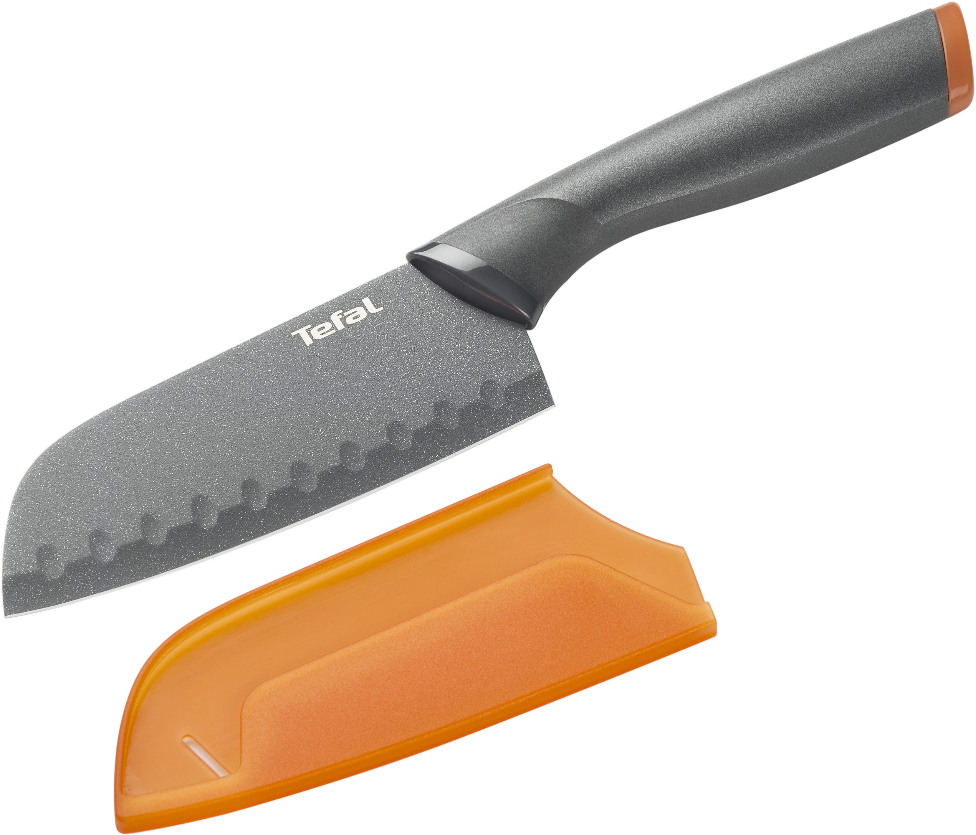 Tefal Santokumesser Fresh Kitchen, 12 cm, Klingen aus rostfreiem Stahl, Titan-Versiegelung, Klingenschutz
