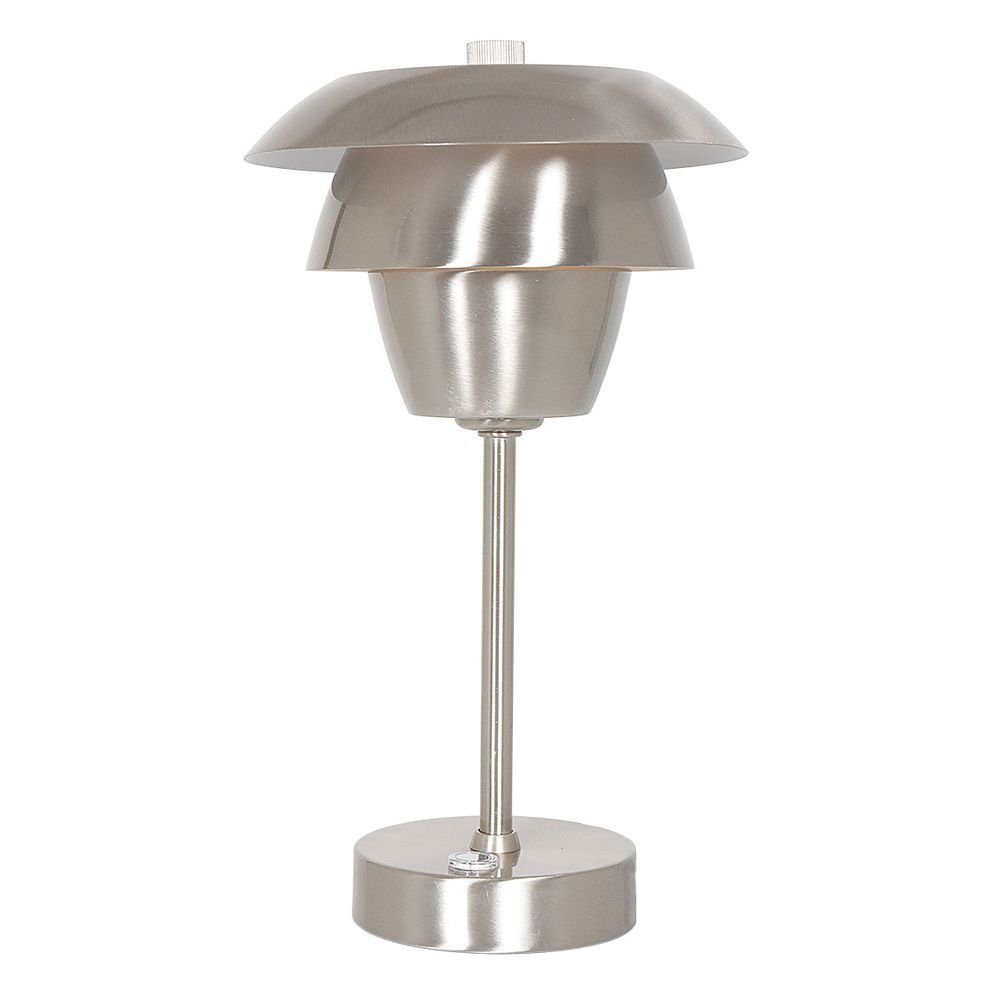 Steinhauer nicht gebürstet Nachttischlampe Leuchtmittel Touch LIGHTING Stahl Beistellleuchte inklusive, Schreibtischlampe, Tischleuchte