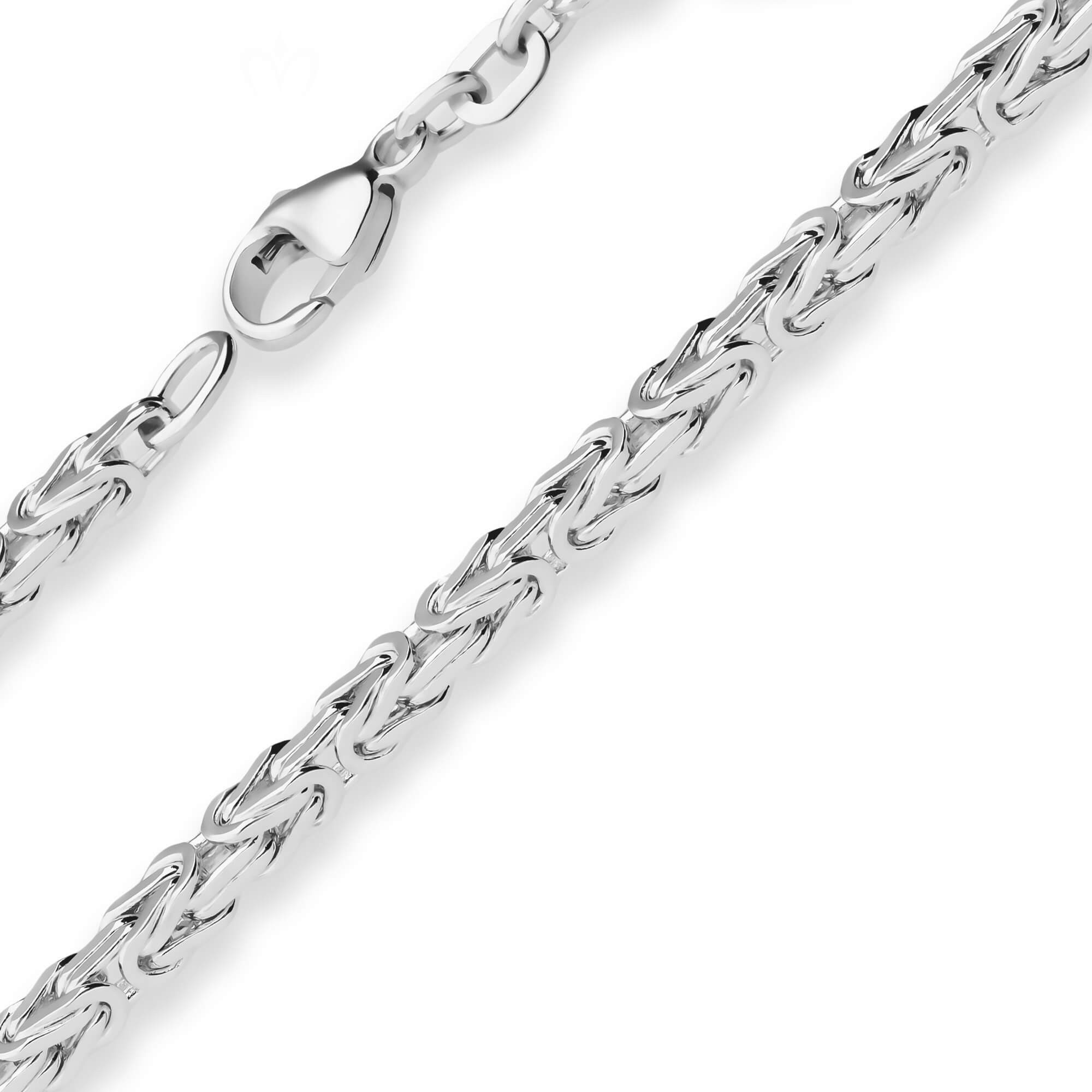 Schmuck Krone Königskette 3,2mm Königskette aus 925 Silber 45cm, Silber 925