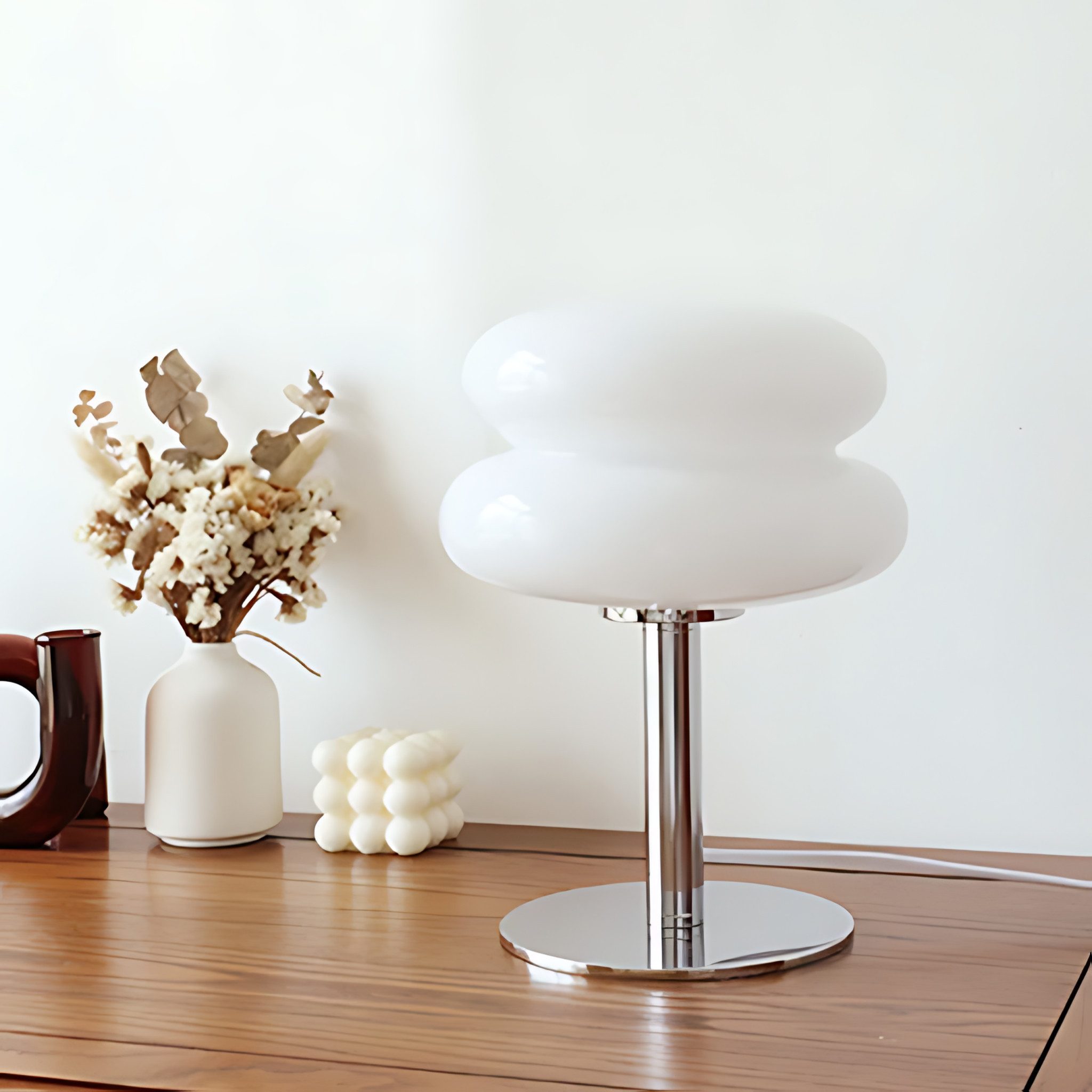 Norvéa Home Nachttischlampe dimmbare Tischlampe aus Glas, LED fest integrie günstig online kaufen