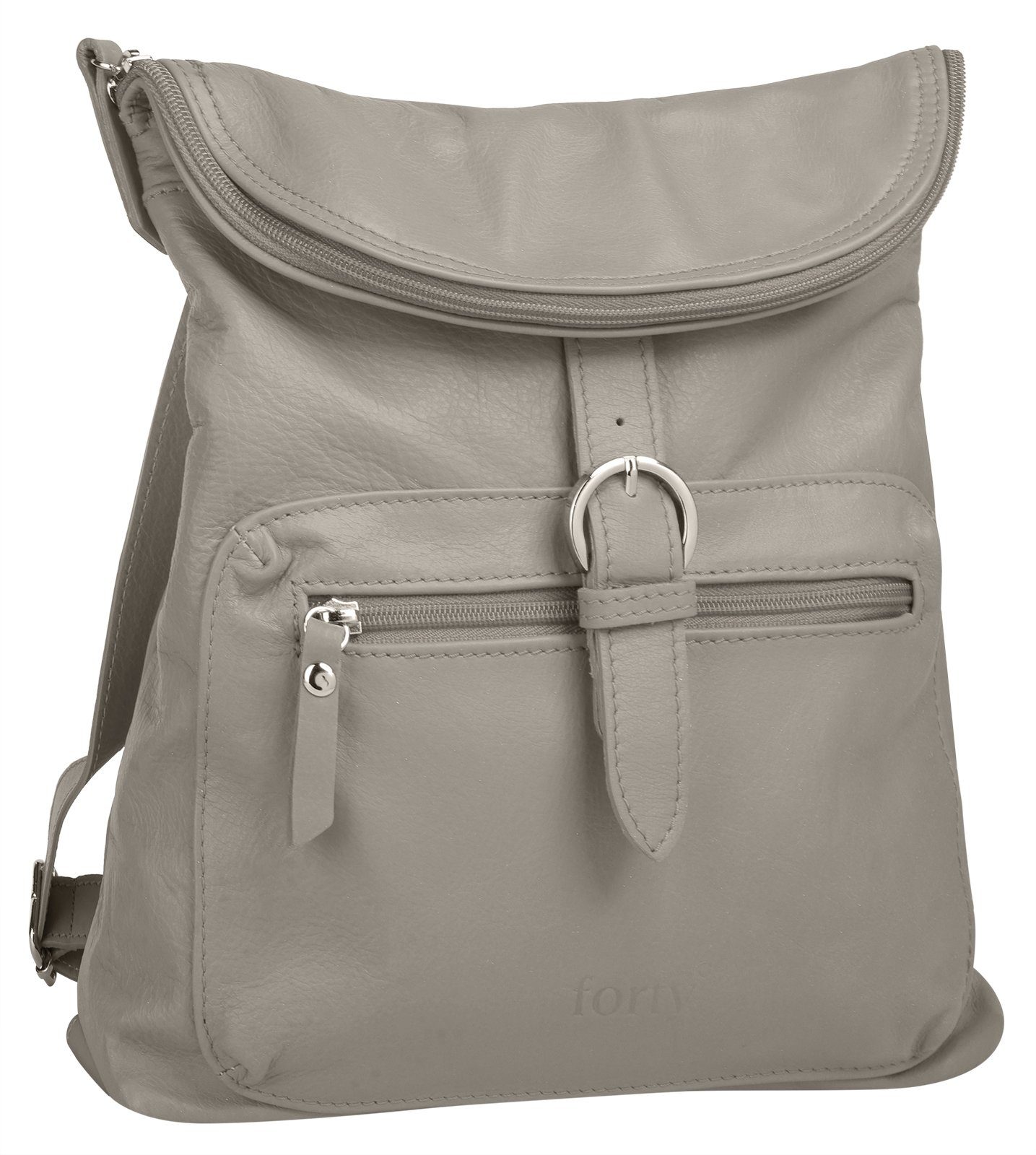 forty° Cityrucksack FORTY° Damen echt Leder, Made in Italy, echt Leder, Made in Italy – Bild 4 von 5
