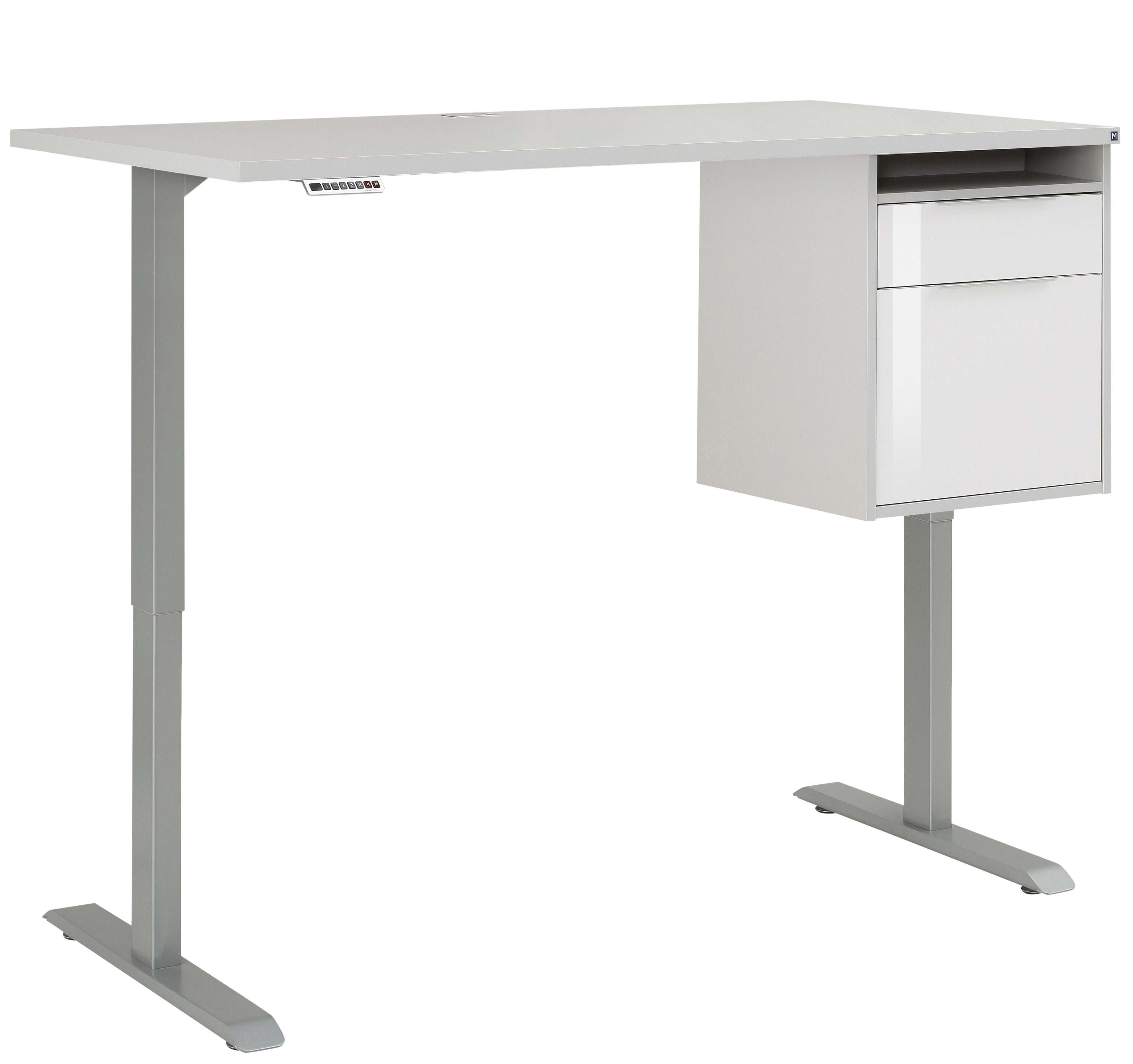 Maja Möbel Schreibtisch el. höhenverstellbar mit Hängecontainer, einzigarti günstig online kaufen