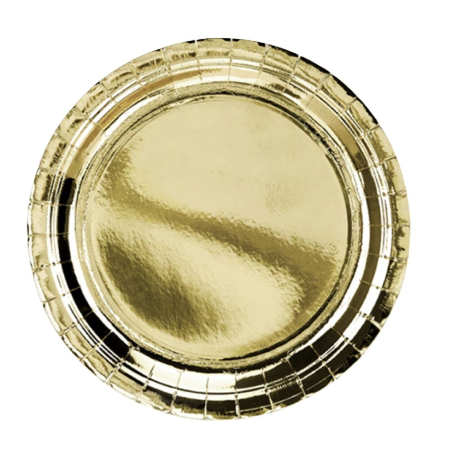 partydeco Hängedekoration Pappteller 23cm/6 Stk., Gold