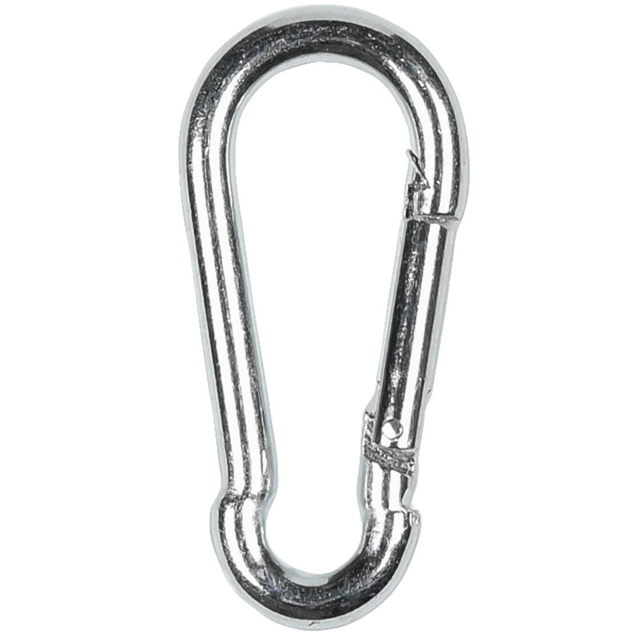 Bensontools Karabiner Mini-Karabinerhaken Set 50 mm, 12/24 tlg. verzinkter Stahl Silber, (12 St., 12er/24er Pack), Mini-Karabiner-Set (50x25 mm), Schnappverschluss, rostgeschützt