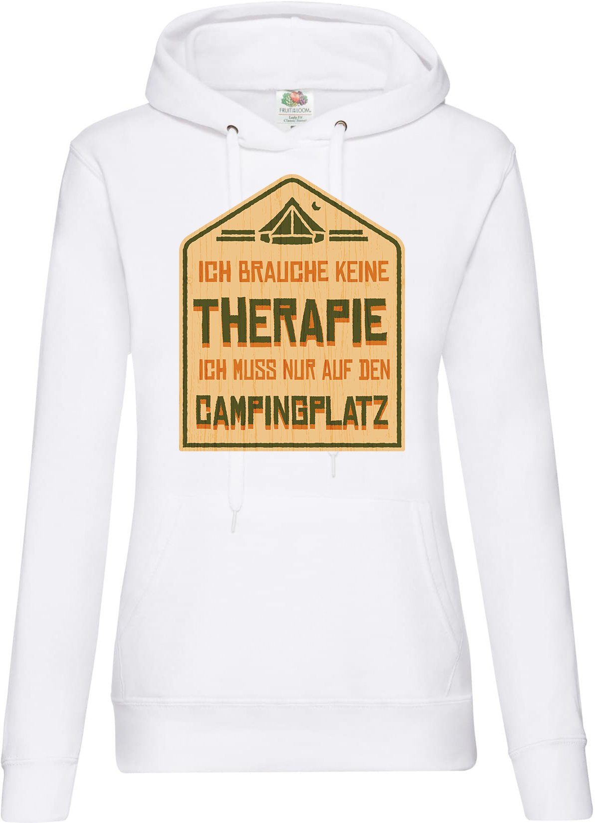 Youth Designz Kapuzenpullover Ich Muss Nur Auf Den Campingplatz Damen  Hoodie Pullover mit lustigem Camping Spruch Print