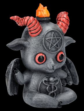 Figuren Shop GmbH Dekofigur Baphomet Figur - Niedlicher Baphy beim Meditieren - Fantasy Dekofigur