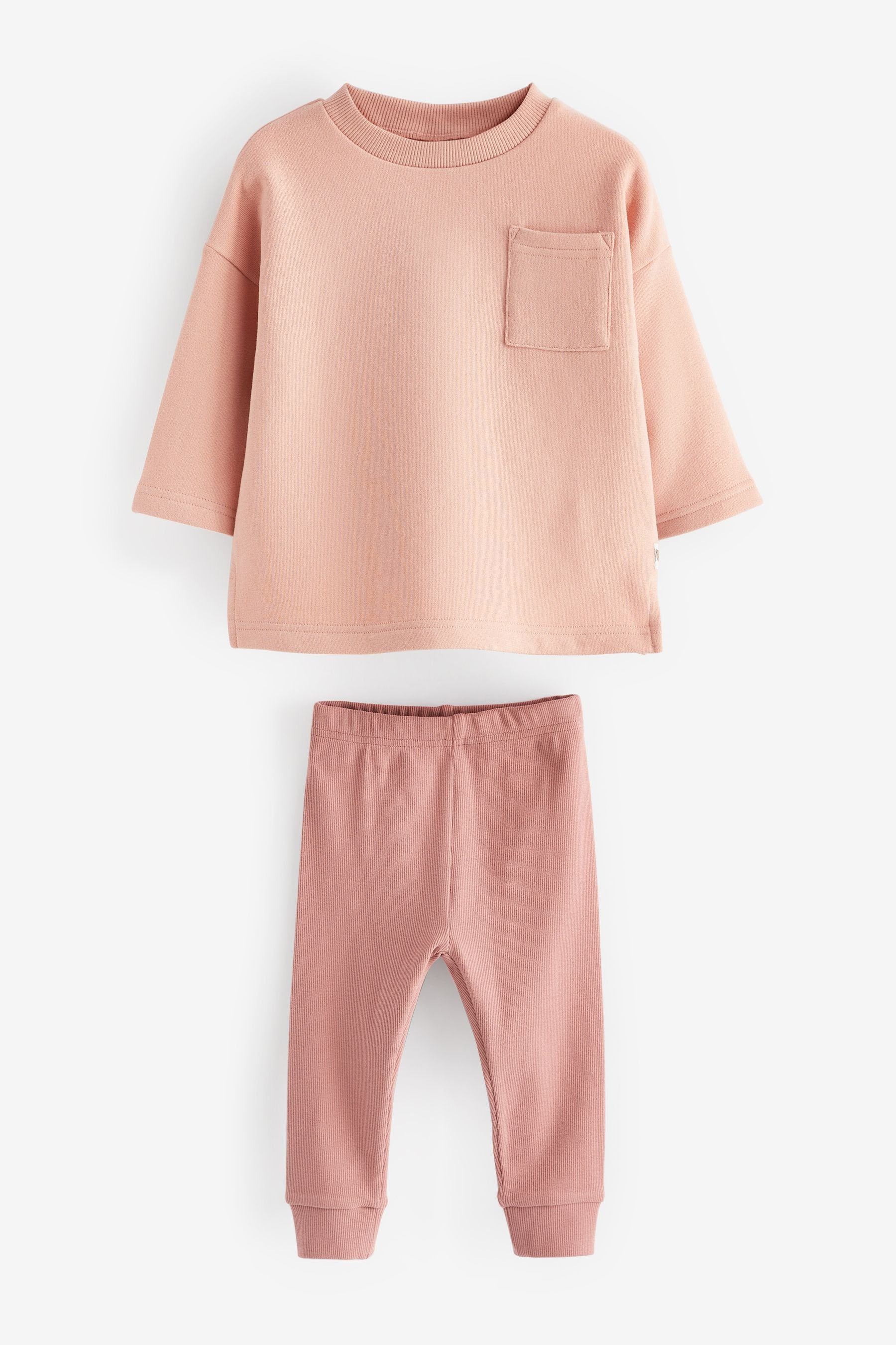 Next Shirt & Leggings Core Sweatshirt und Leggings im Set (2-tlg) Pink
