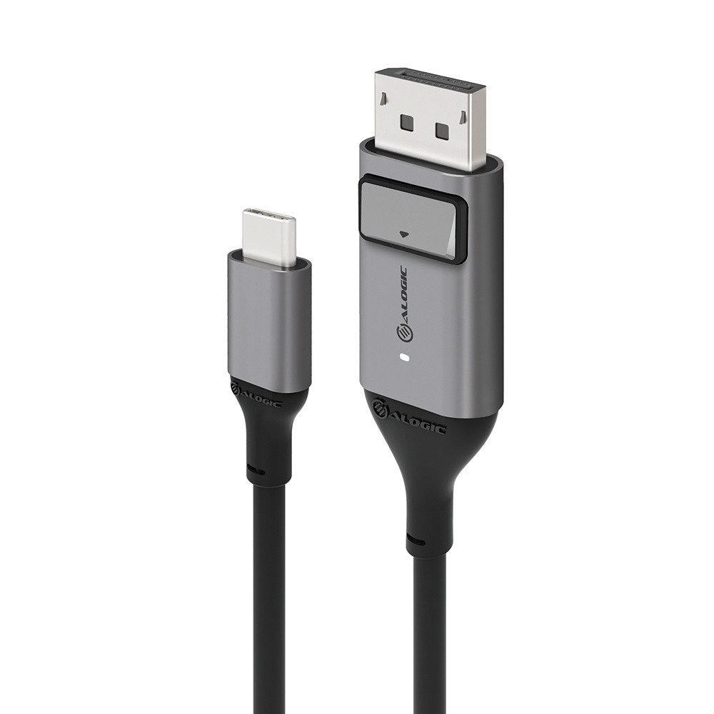 ALOGIC USB-C auf DP Kabel 1m grau für 4K-Übertragung. Smartphone-Adapter