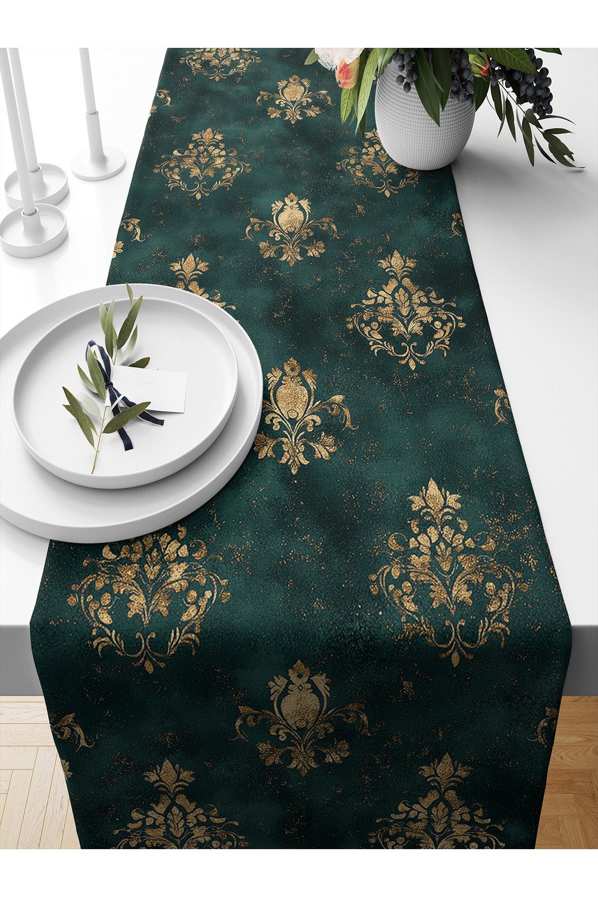 L'Essentiel Maison Tischläufer Weihnachten, Mehrfarbig, 40 x 135 cm, 100% Polyester