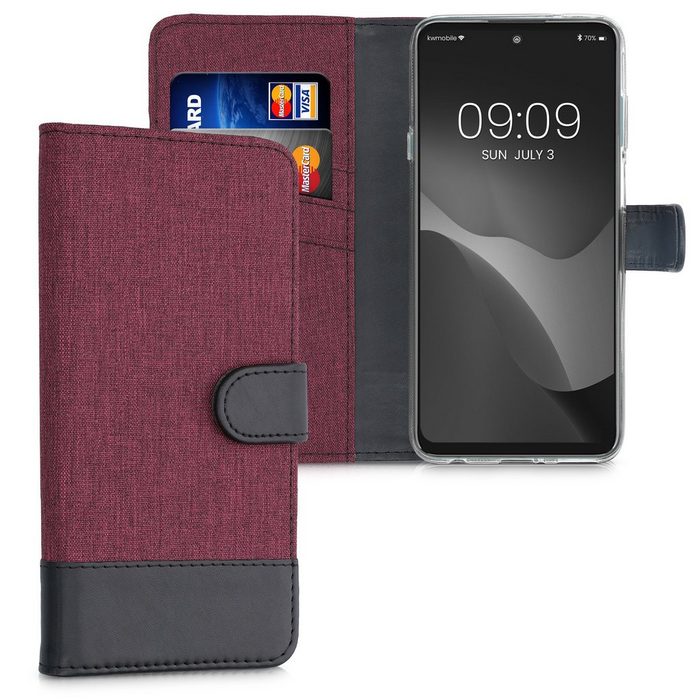 kwmobile Handyhülle Wallet Case für Motorola Edge 20 Lite Hülle mit Ständer - Handyhülle Kartenfächer