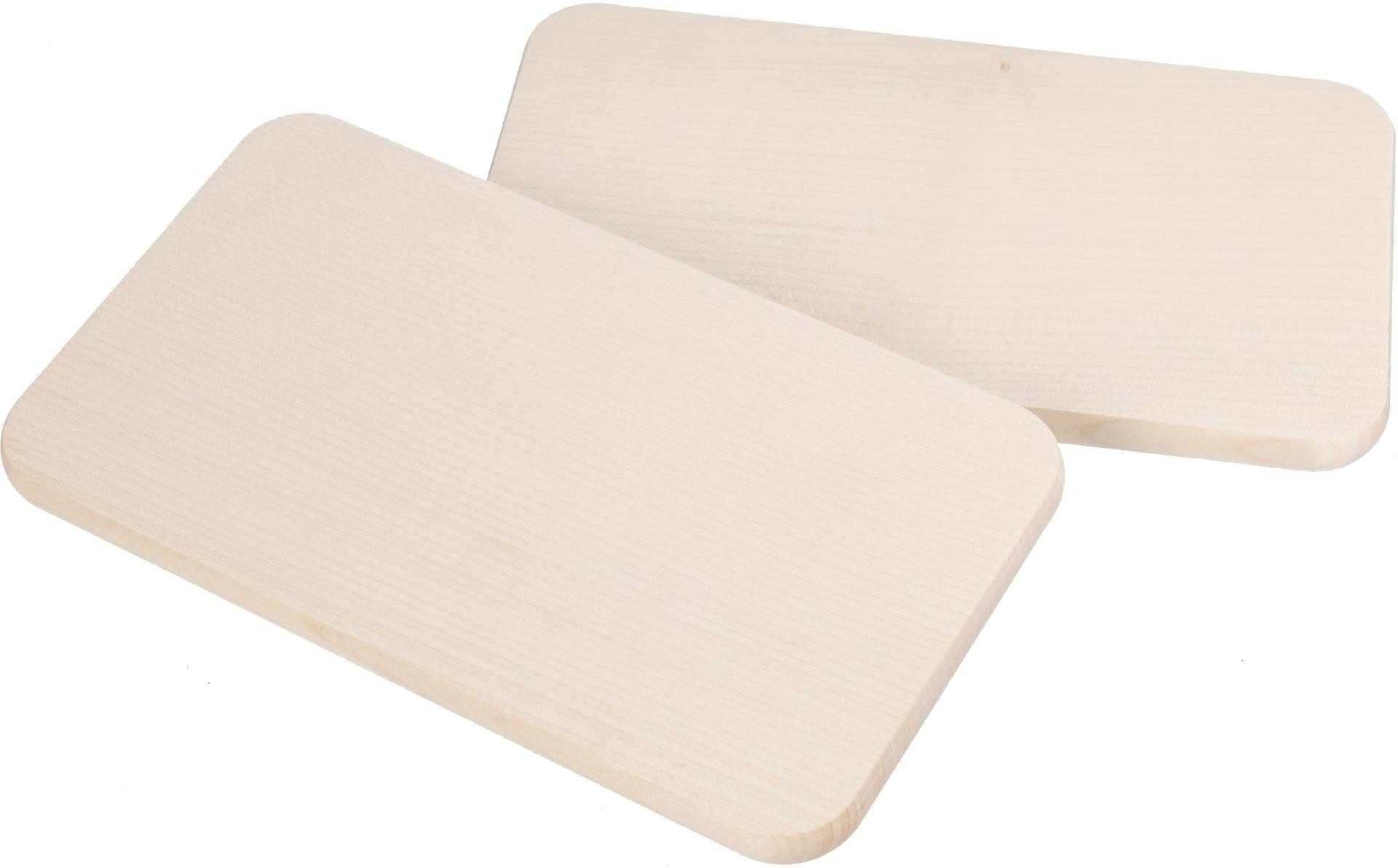 Holz Frank Frühstücksbrett Schneidebrett aus FSC® Ahorn Holz - 4er Set - 22,5 x 12,5 x 1,1 cm, Holz