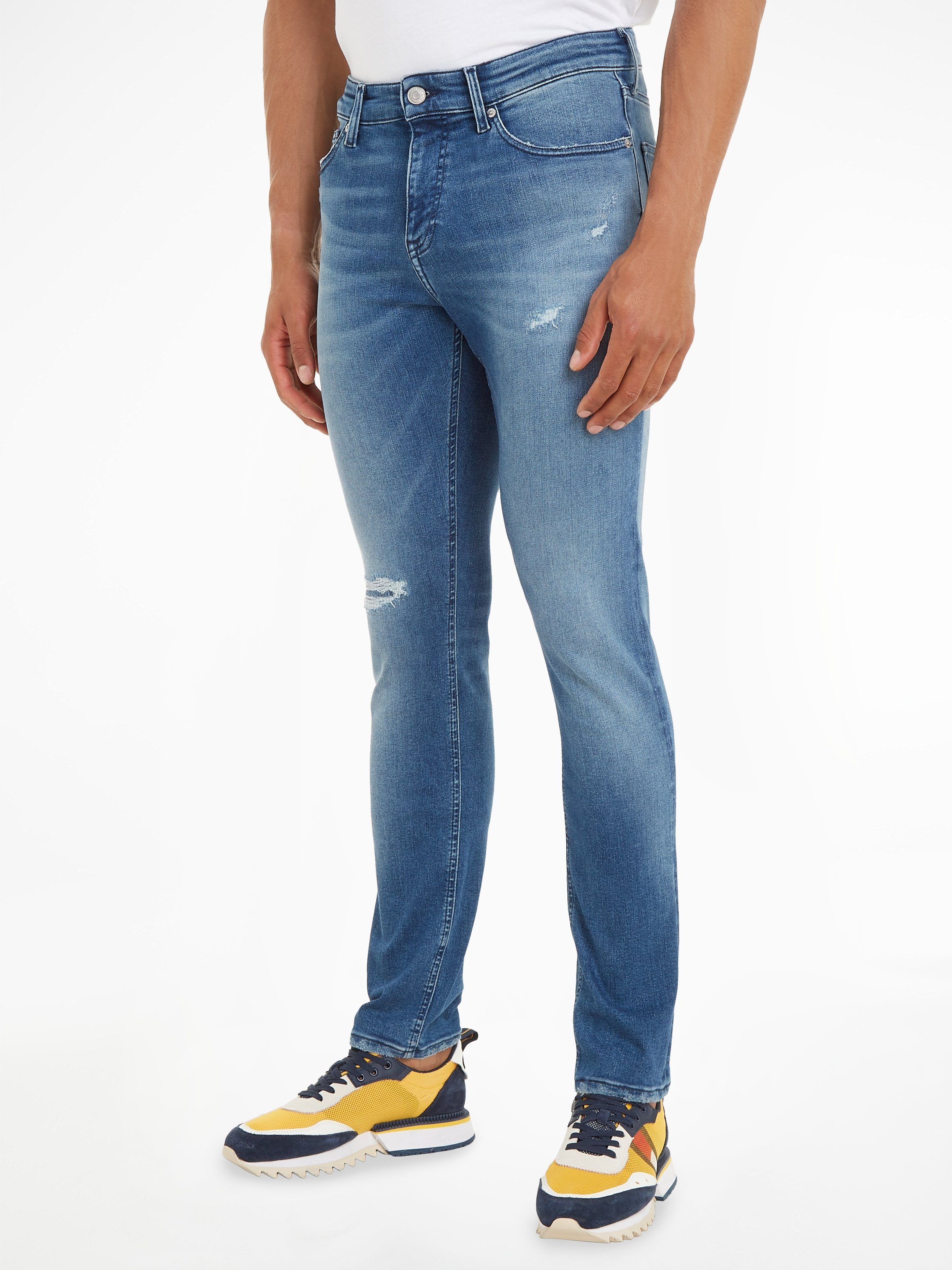 Tommy Jeans Slim-fit-Jeans SCANTON SLIM mit Abrieb- und Destroyeddetails