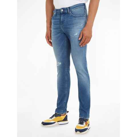 Tommy Jeans Slim-fit-Jeans SCANTON SLIM mit Abrieb- und Destroyeddetails
