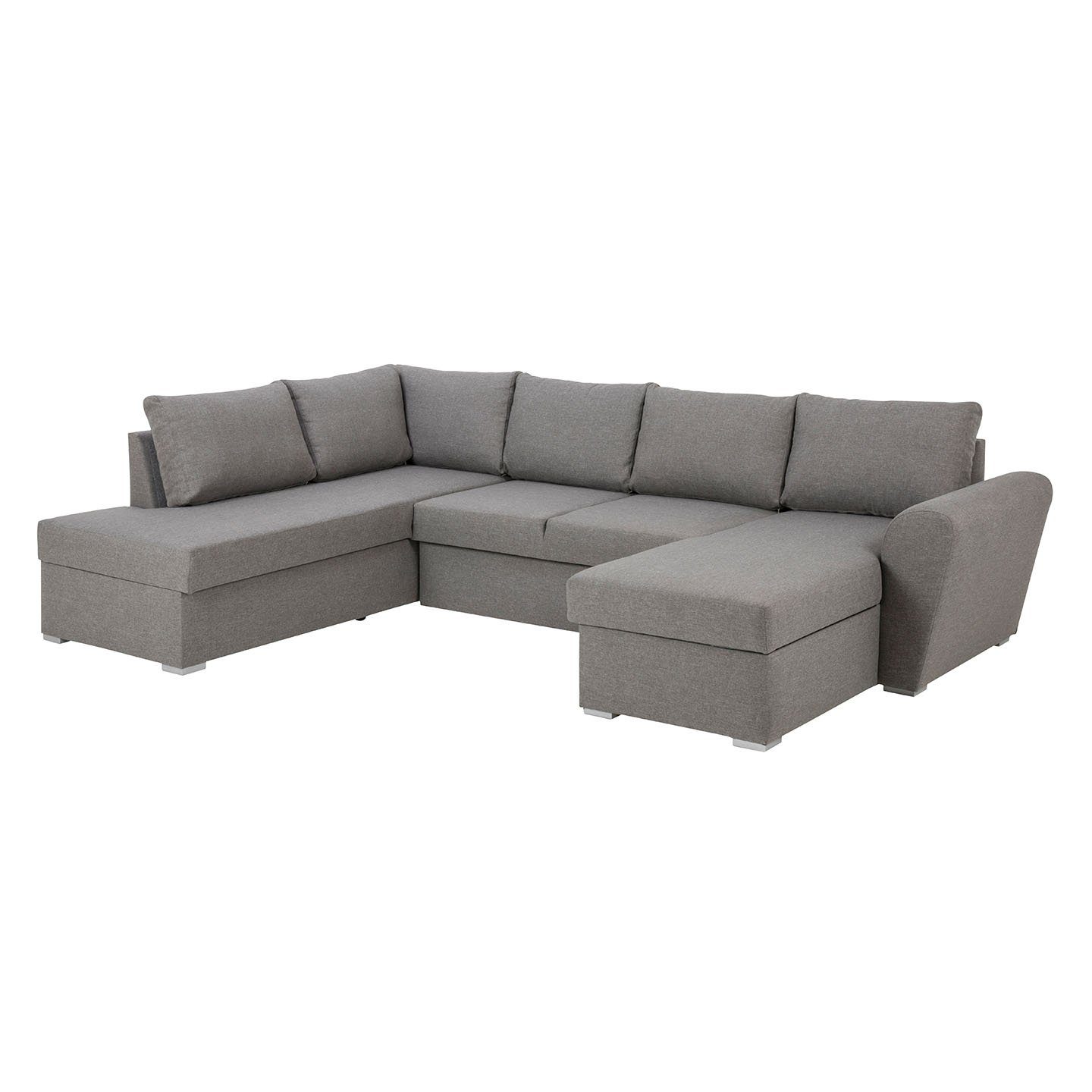 ACTONA GROUP Schlafsofa Stan Schlafsofa Chaiselong rechts, lichtgrau.