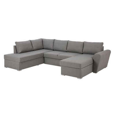 ebuy24 Schlafsofa Stan Schlafsofa Chaiselong rechts, lichtgrau.