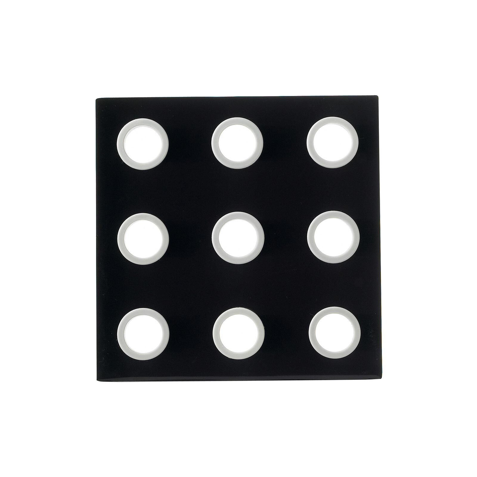 Mepal Glasuntersetzer Domino Untersetzer 16 x 16 cm, 1-tlg. Schwarz