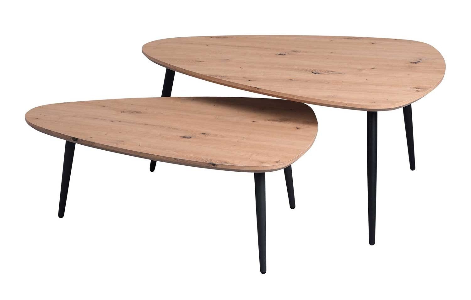 M2 Kollektion Couchtisch LUKA, 2-teilig, Artisan Eiche Dekor