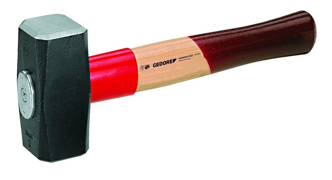 Gedore Hammer 620 H-1500 Fäustel ROTBAND-PLUS mit Hickorystiel, 1500 g