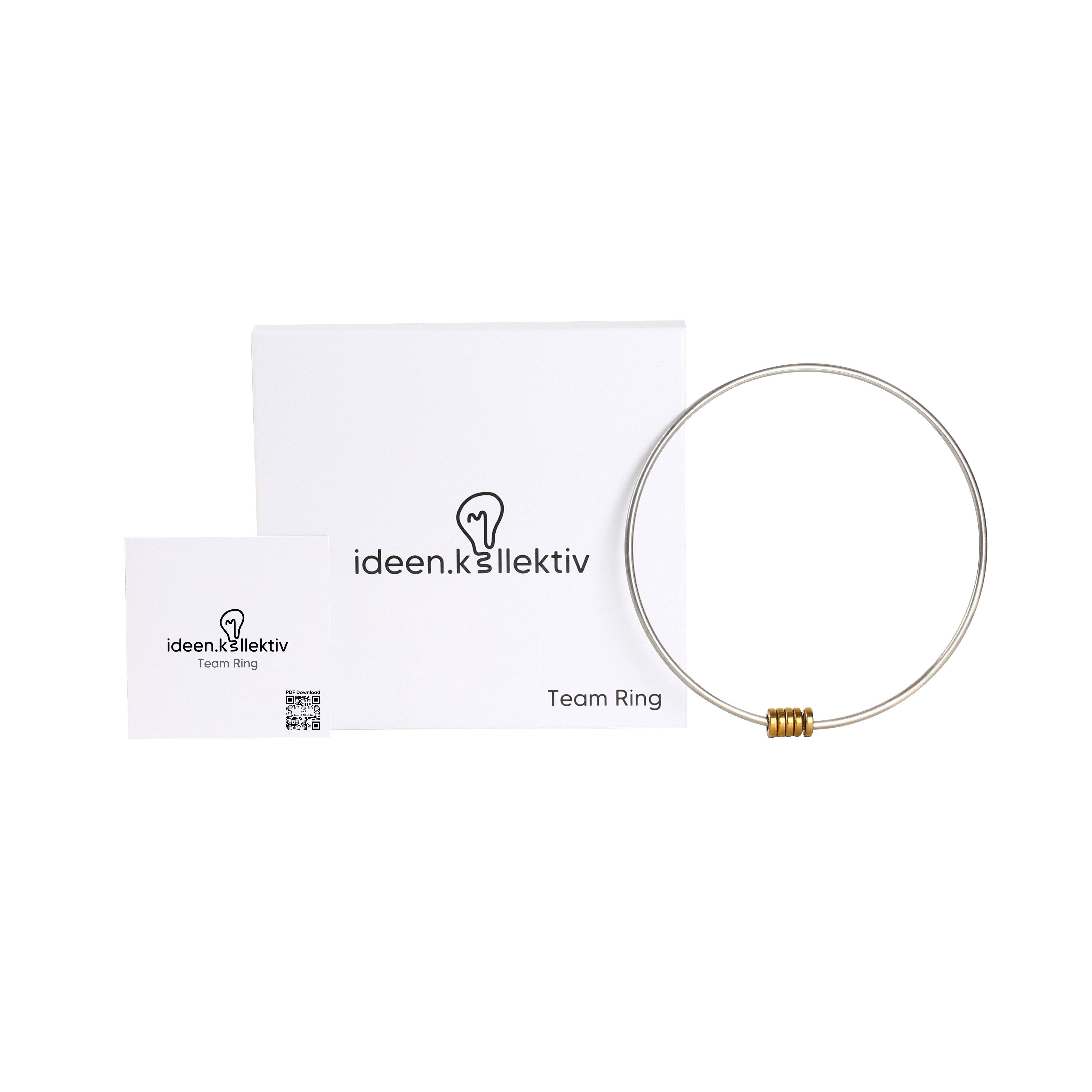 ideen.kollektiv Lernspielzeug Teamring – Teambuilding-Spiel & Teamübung für Kommunikation (Vertrauen & Geschicklichkeit, Buzz Ring für Workshops), Training & Teamentwicklung in Gruppen, Jugendarbeit & Unternehmen